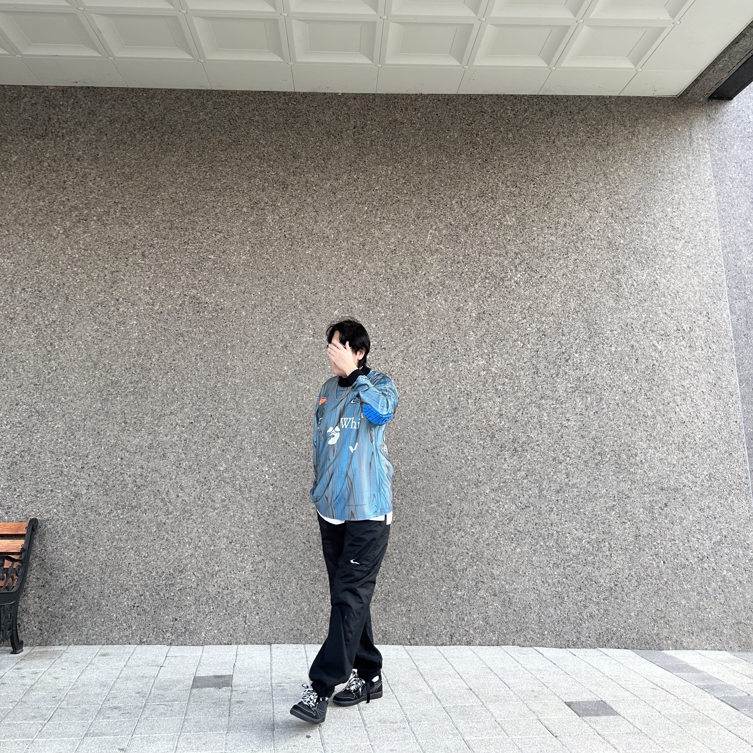 Nike x Off-White NRG Jersey Imperial Blue - Asia, Jordan 1 x Travis Scott Retro Low OG SP Black Phantom 착용 스타일