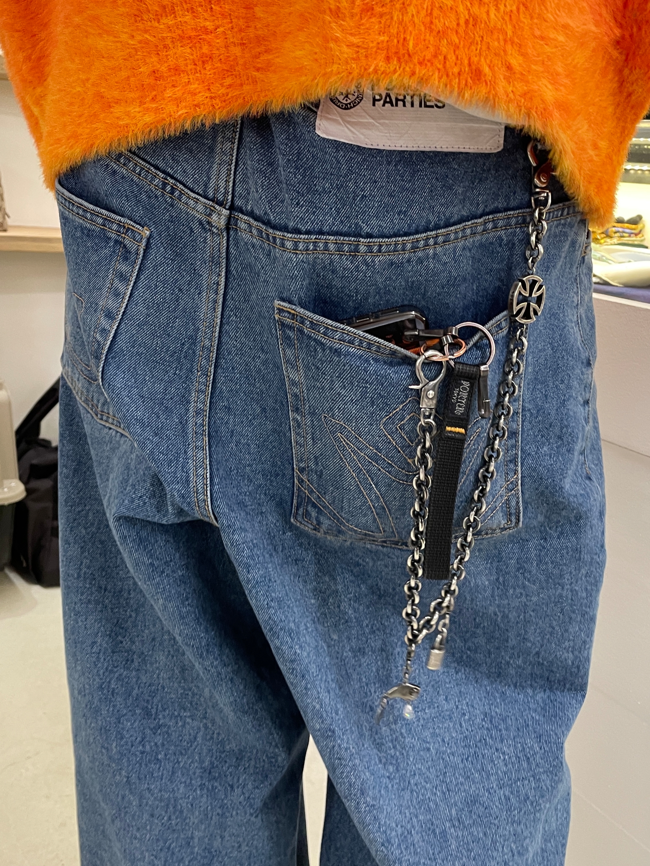 Punch Drunk Parties Misfits Jeans Blue 착용 스타일 - 2