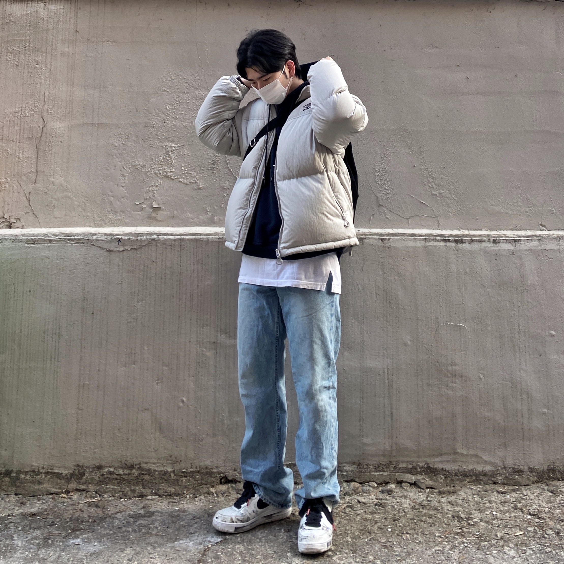 Nike x Peaceminusone Air Force 1 Low Para-Noise 2.0 착용 스타일