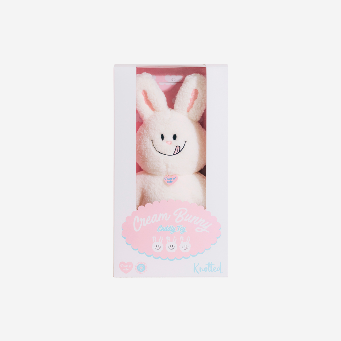 KNDGDCTOCB02WHON Knotted Cream Bunny Pink