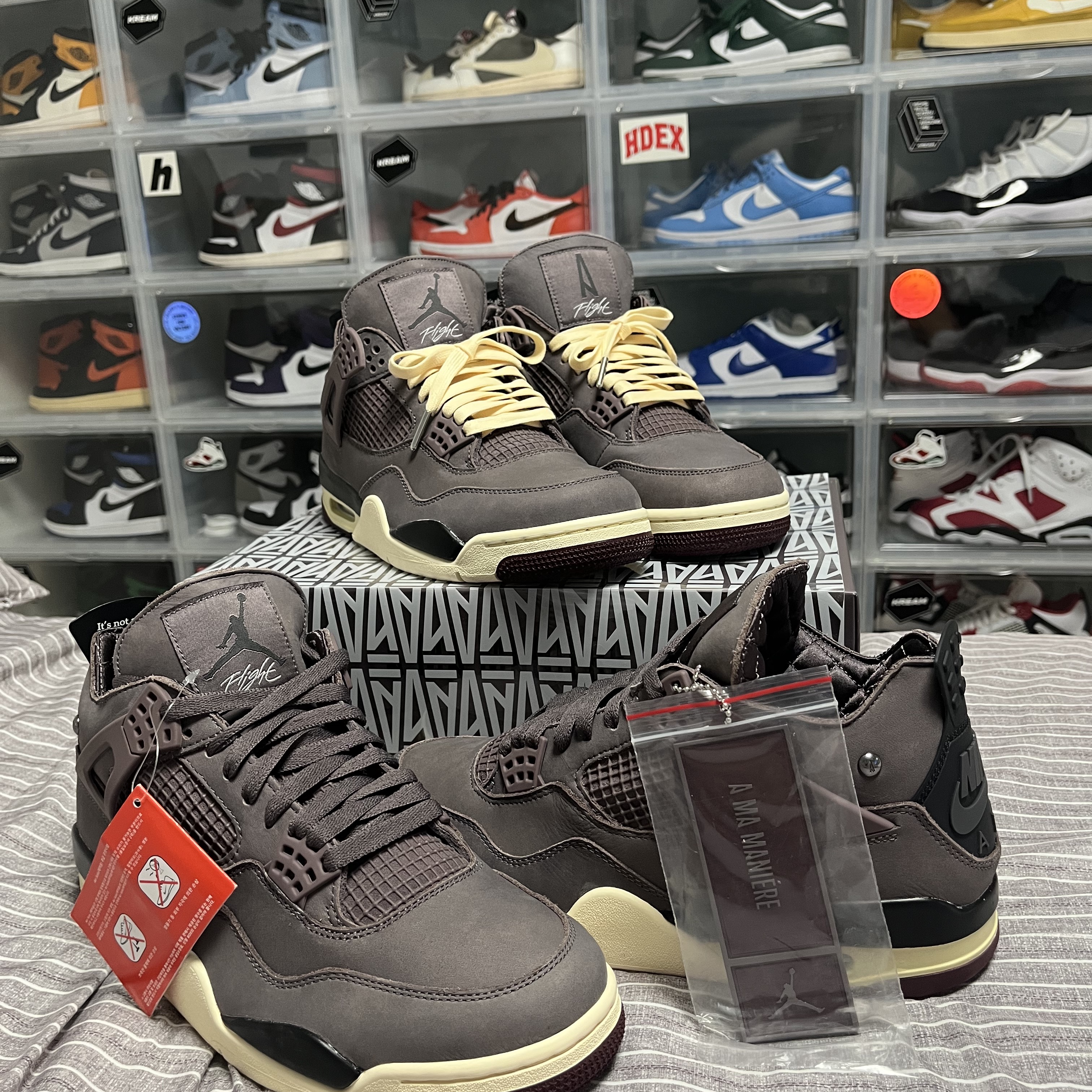 Jordan 4 x A Ma Maniere Retro Violet Ore 착용 스타일 - 1