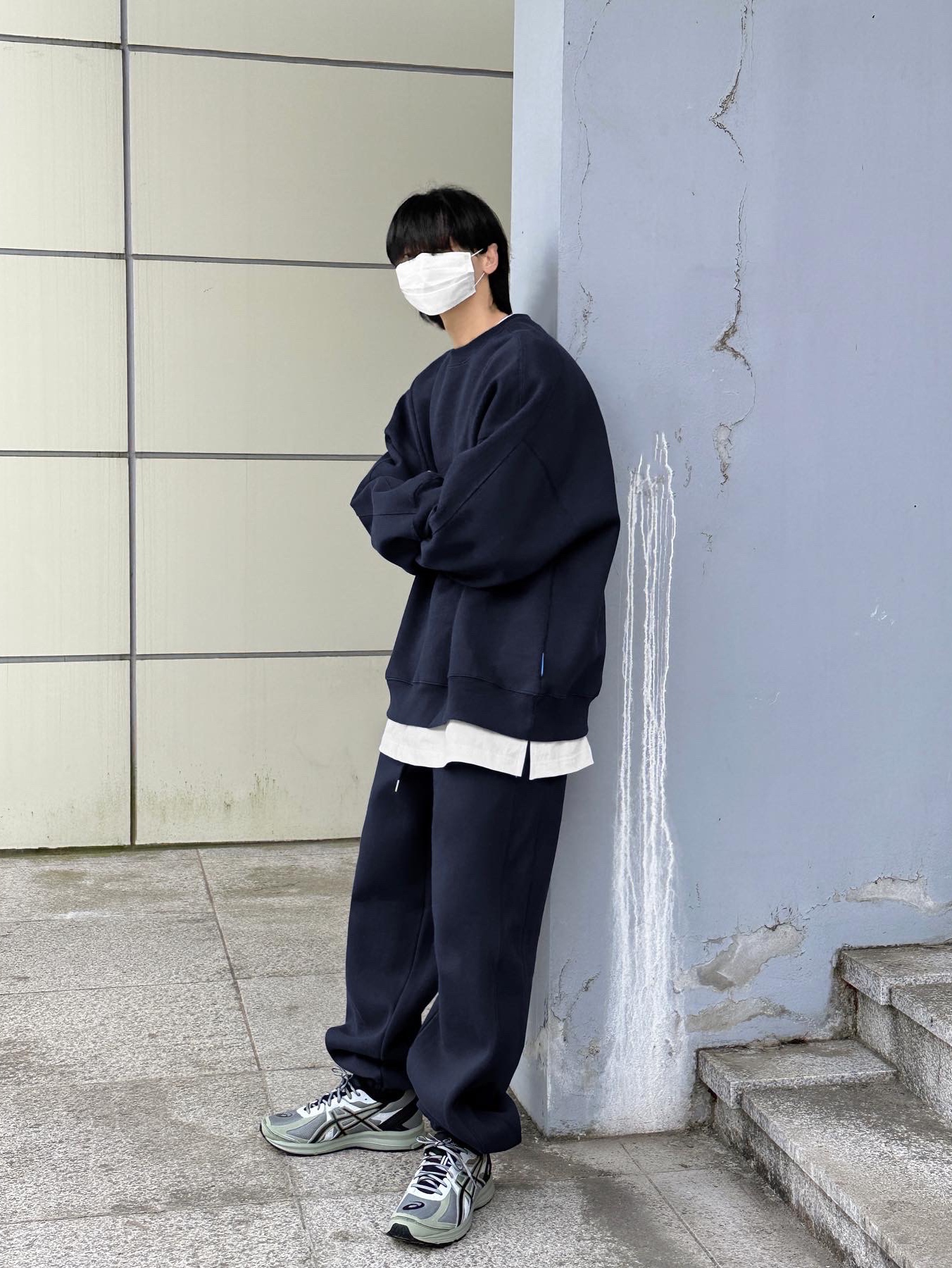 Asics Jog 100 S Sheet Rock - 2E Wide 착용 스타일 - 2
