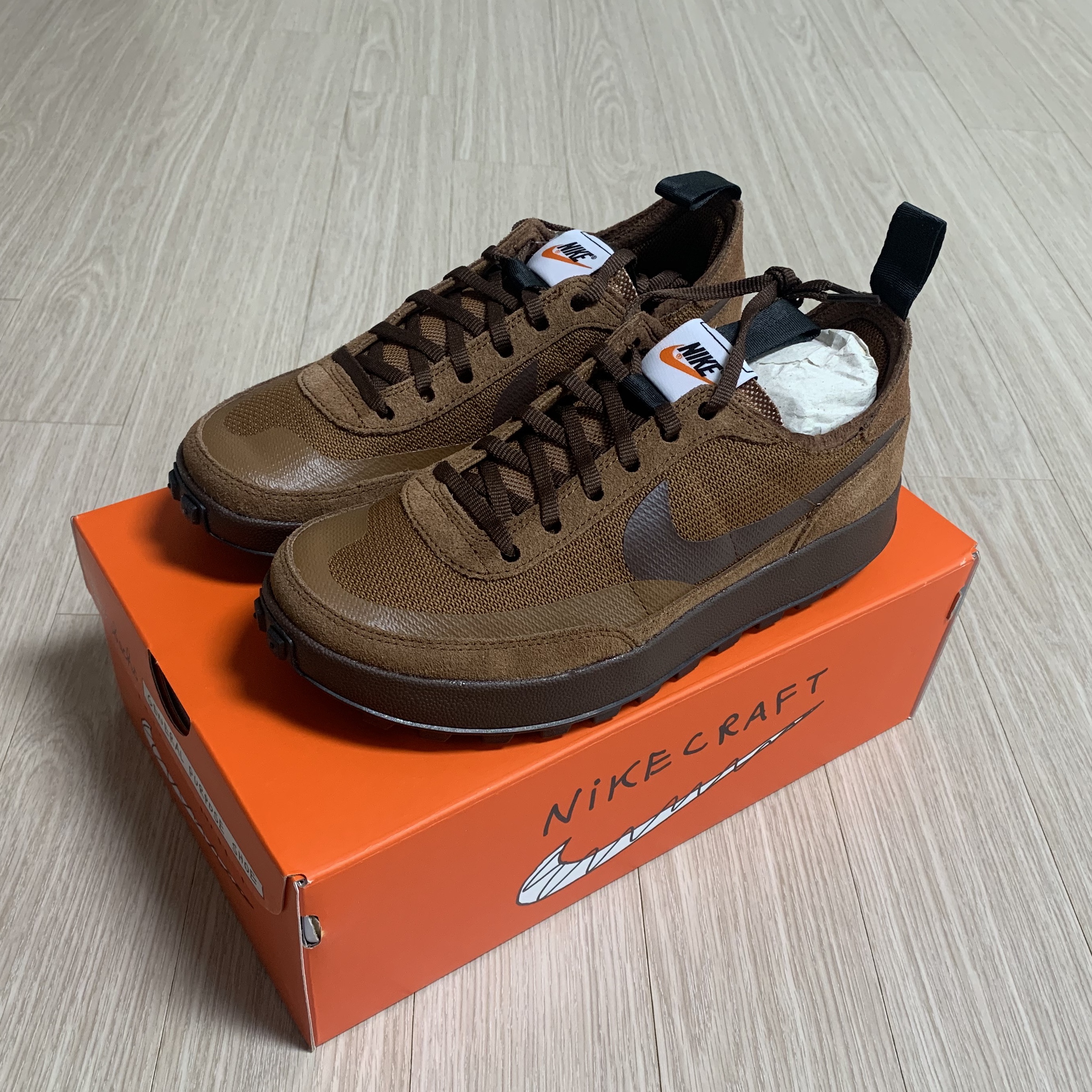Nike x Tom Sachs General Purpose Shoe Brown 착용 스타일 - 1
