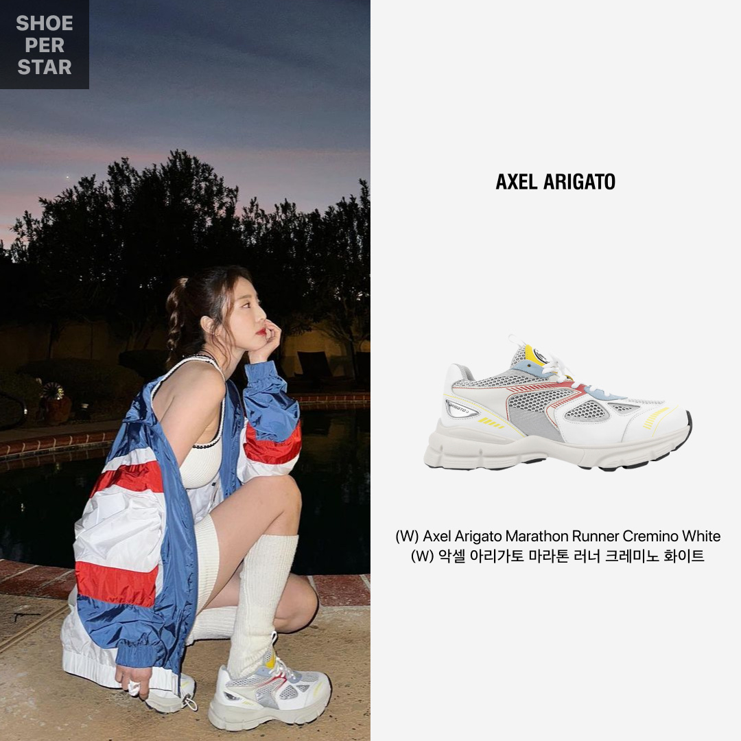 (W) Axel Arigato Marathon Runner Cremino White 착용 스타일 - 1
