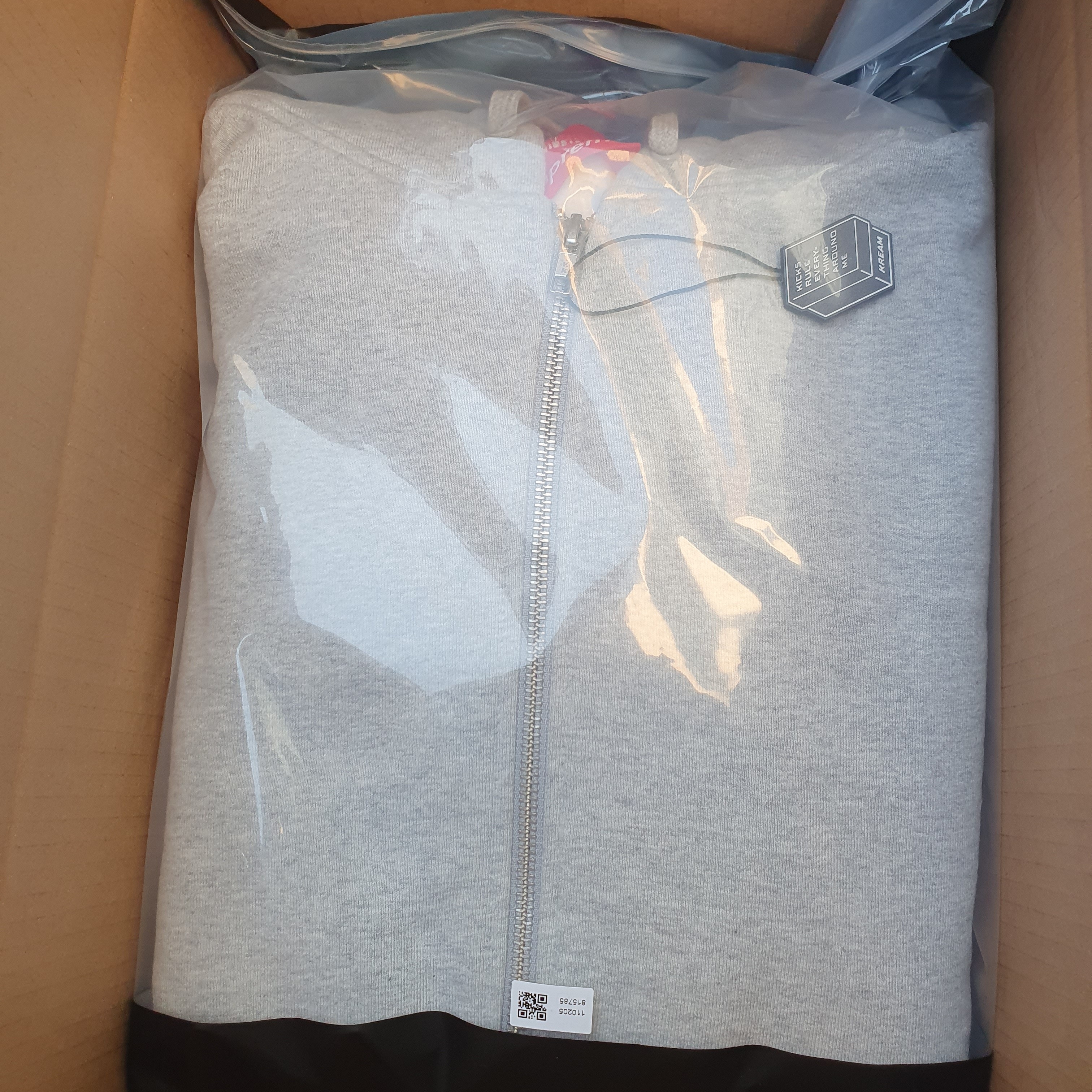 Supreme Double Hood Facemask Zip Up Hooded Sweatshirt Heather Grey - 22FW 착용 스타일