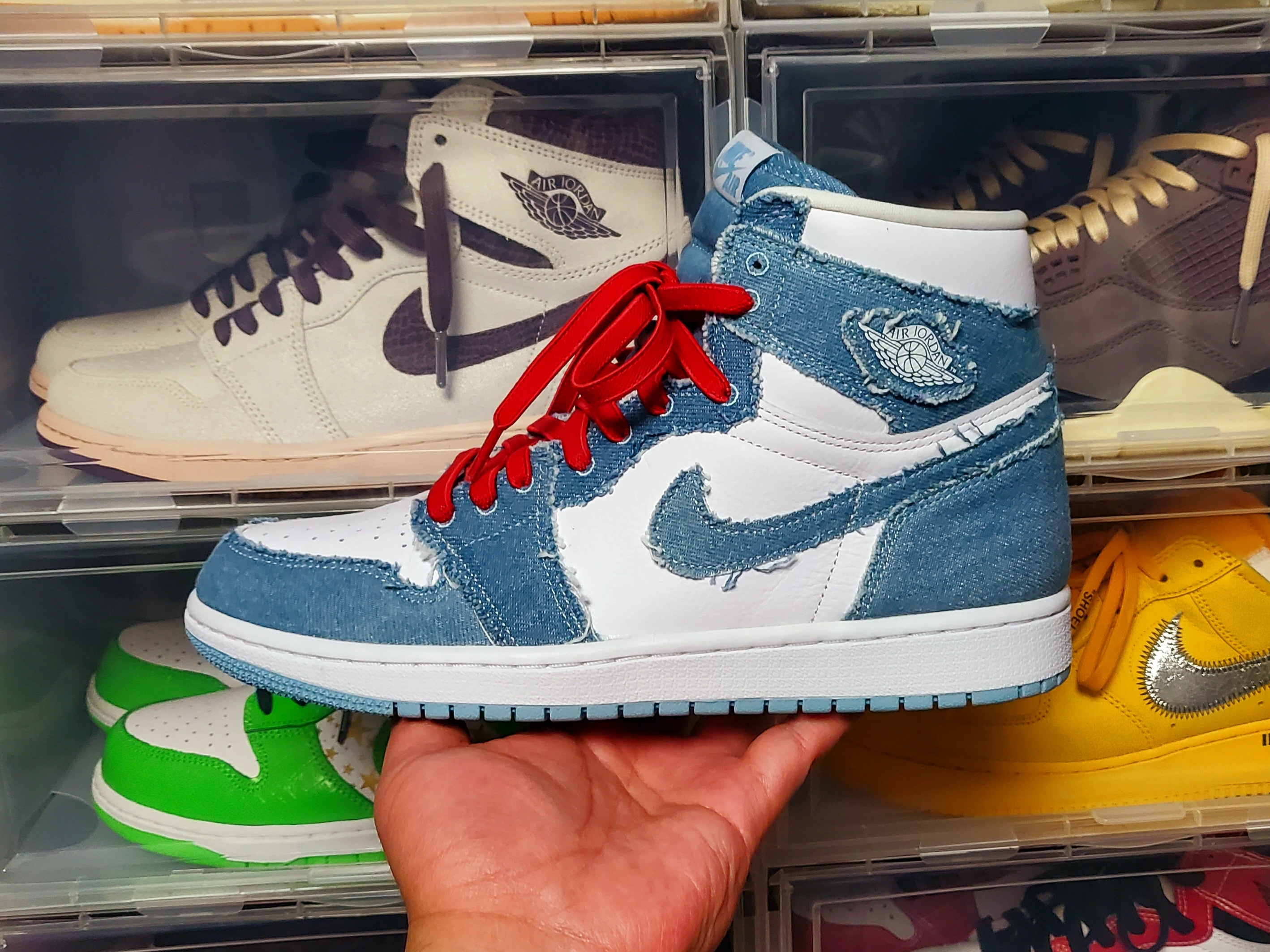 (W) Jordan 1 Retro High OG Denim 착용 스타일 - 2