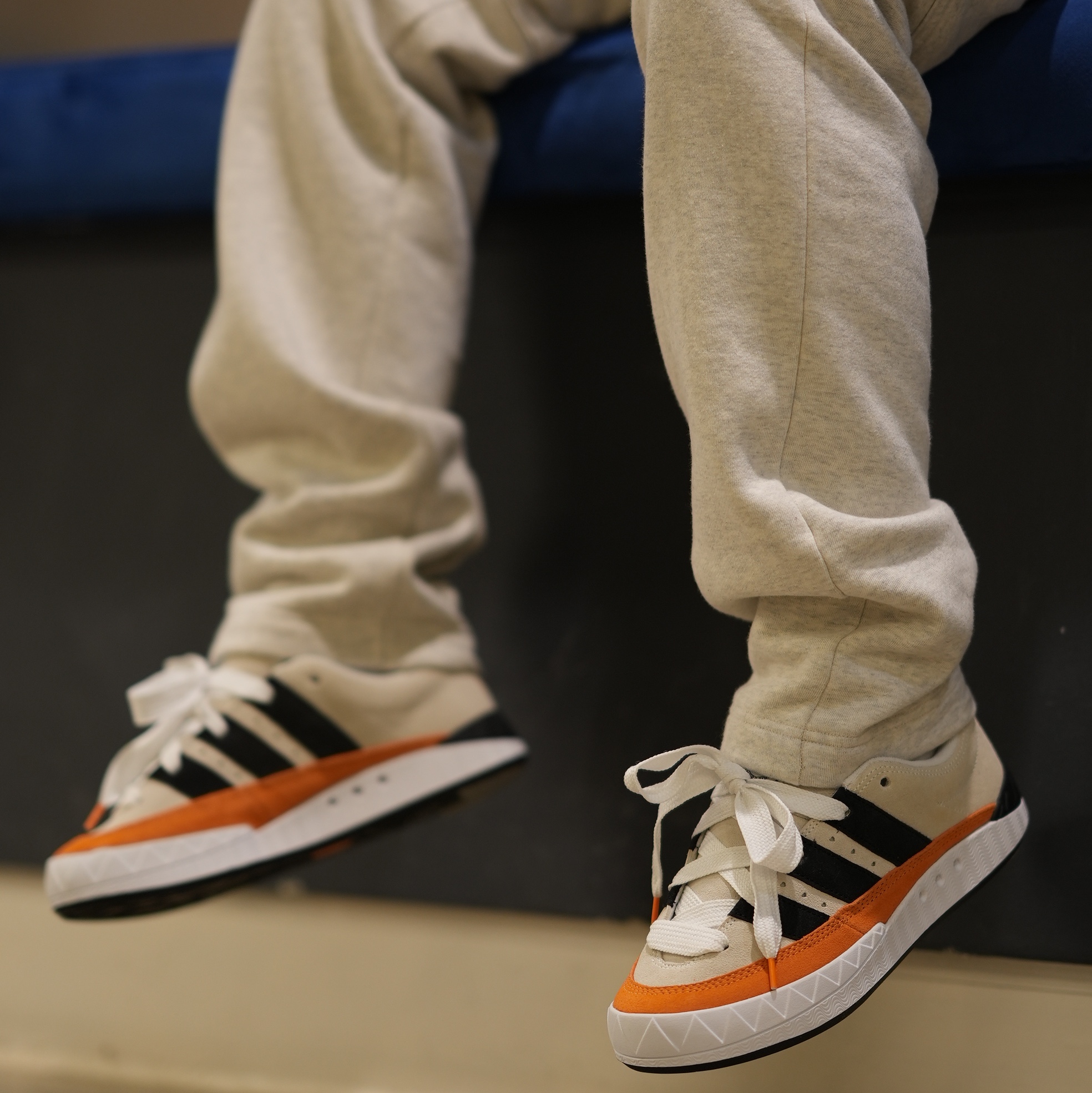 Adidas x Human Made Adimatic White 착용 스타일 - 3