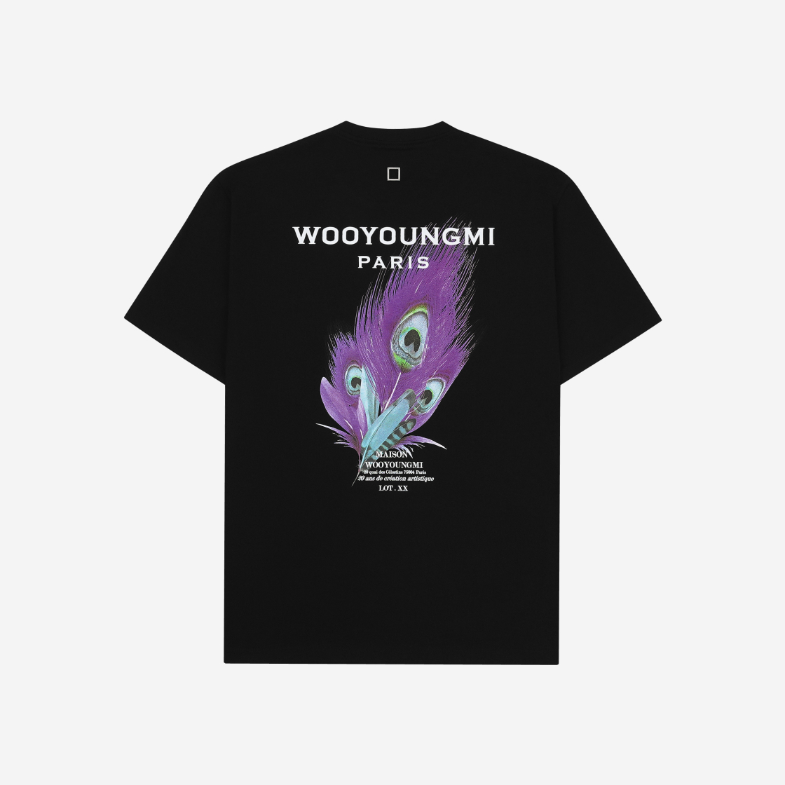 우영미 깃털 백로고 티셔츠 블랙 - 23SS | Wooyoungmi | KREAM