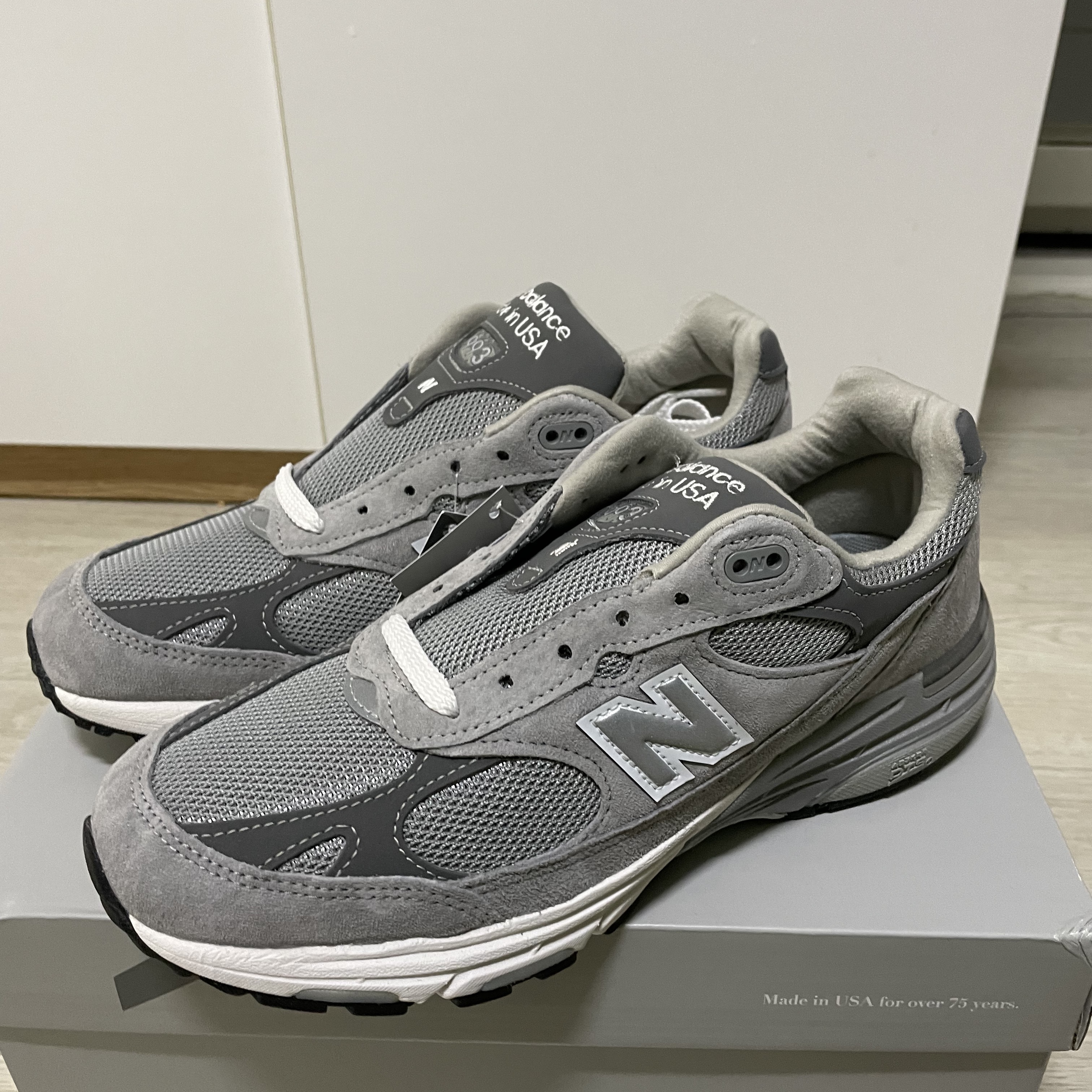 New Balance 993 Made in USA Grey - D Standard 착용 스타일