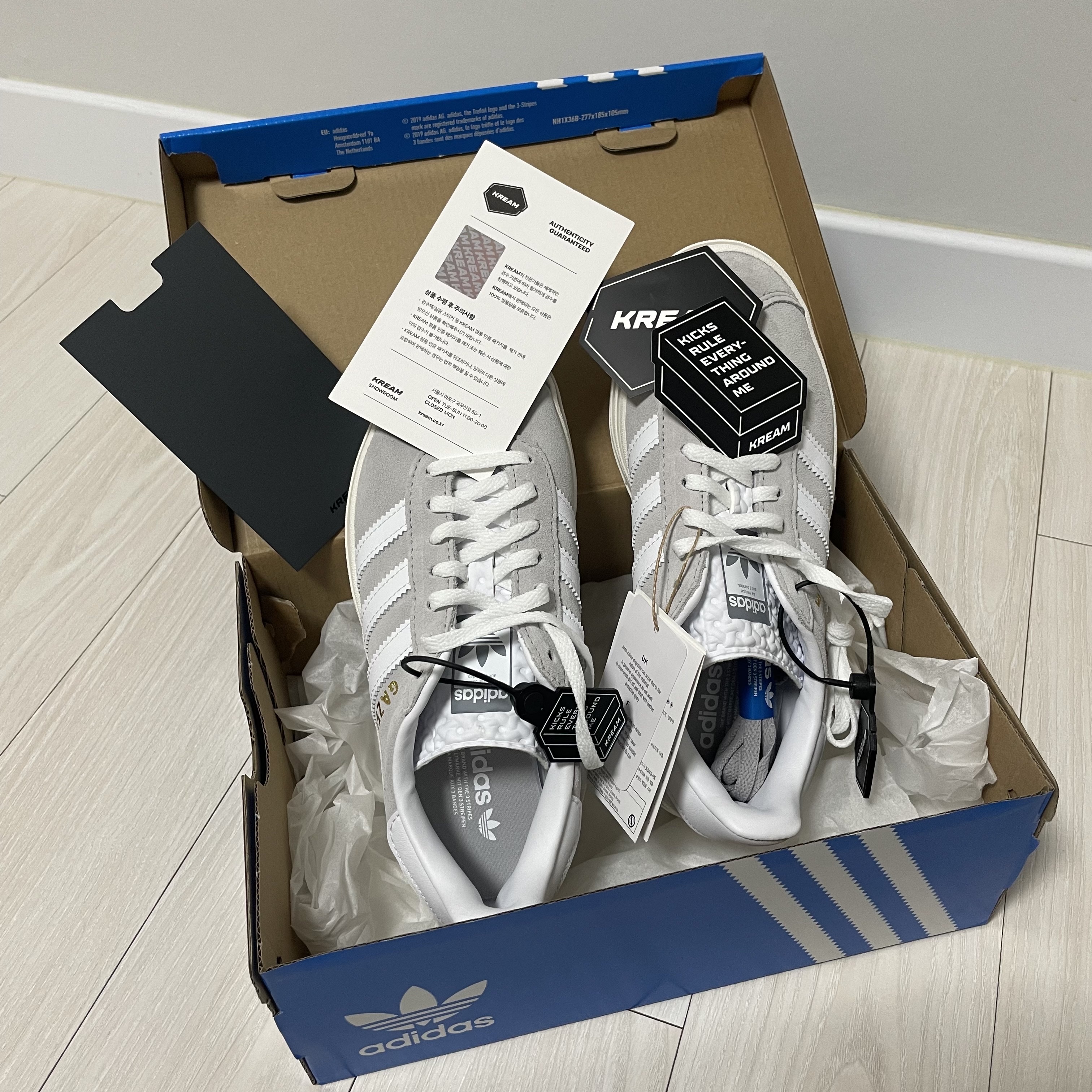 (W) Adidas Gazelle Bold Grey Cloud White 착용 스타일 - 2