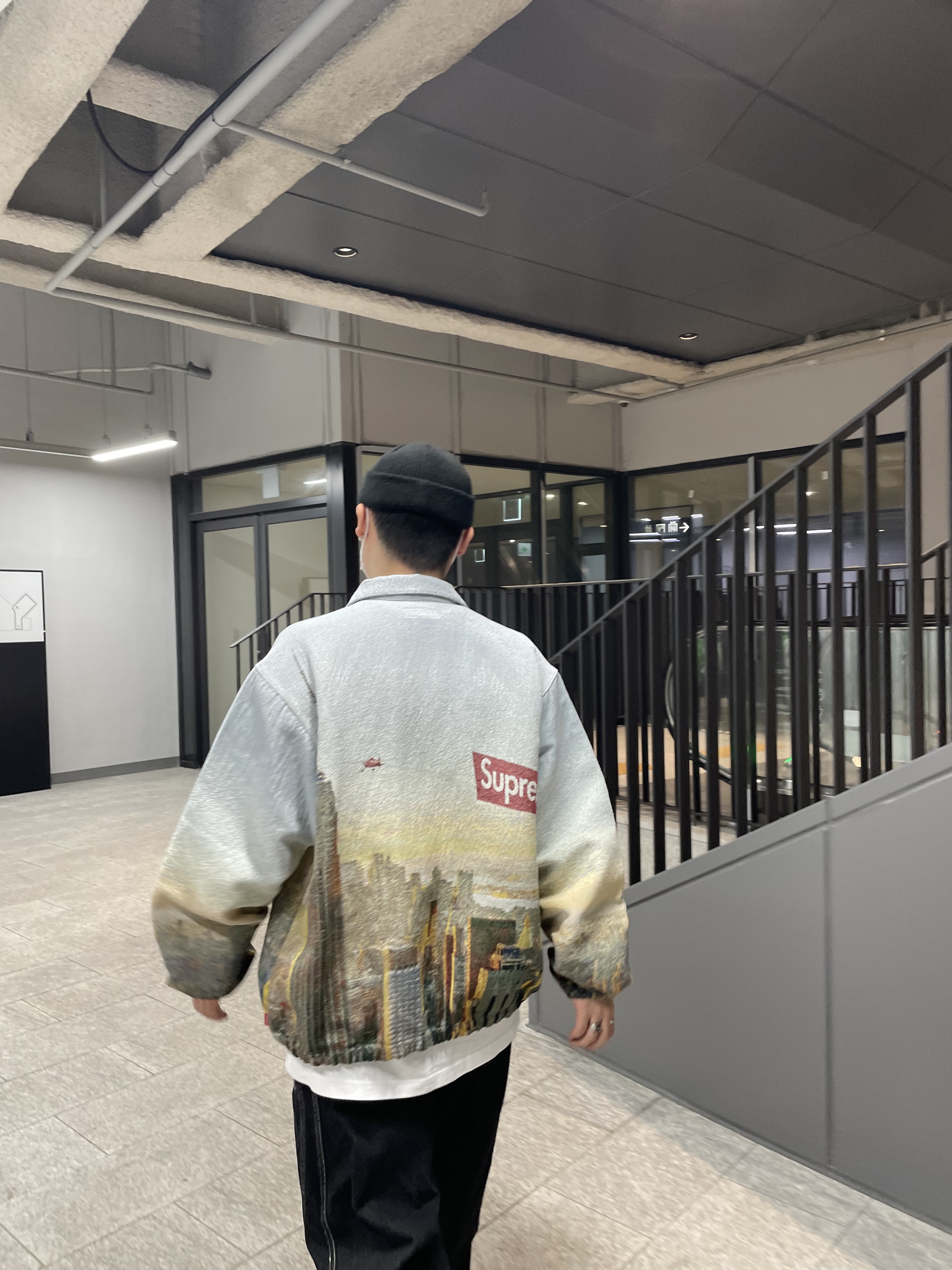 Supreme Aerial Tapestry Harrington Jacket - 20FW, Jordan 1 Retro Chicago 2013 착용 스타일 - 2