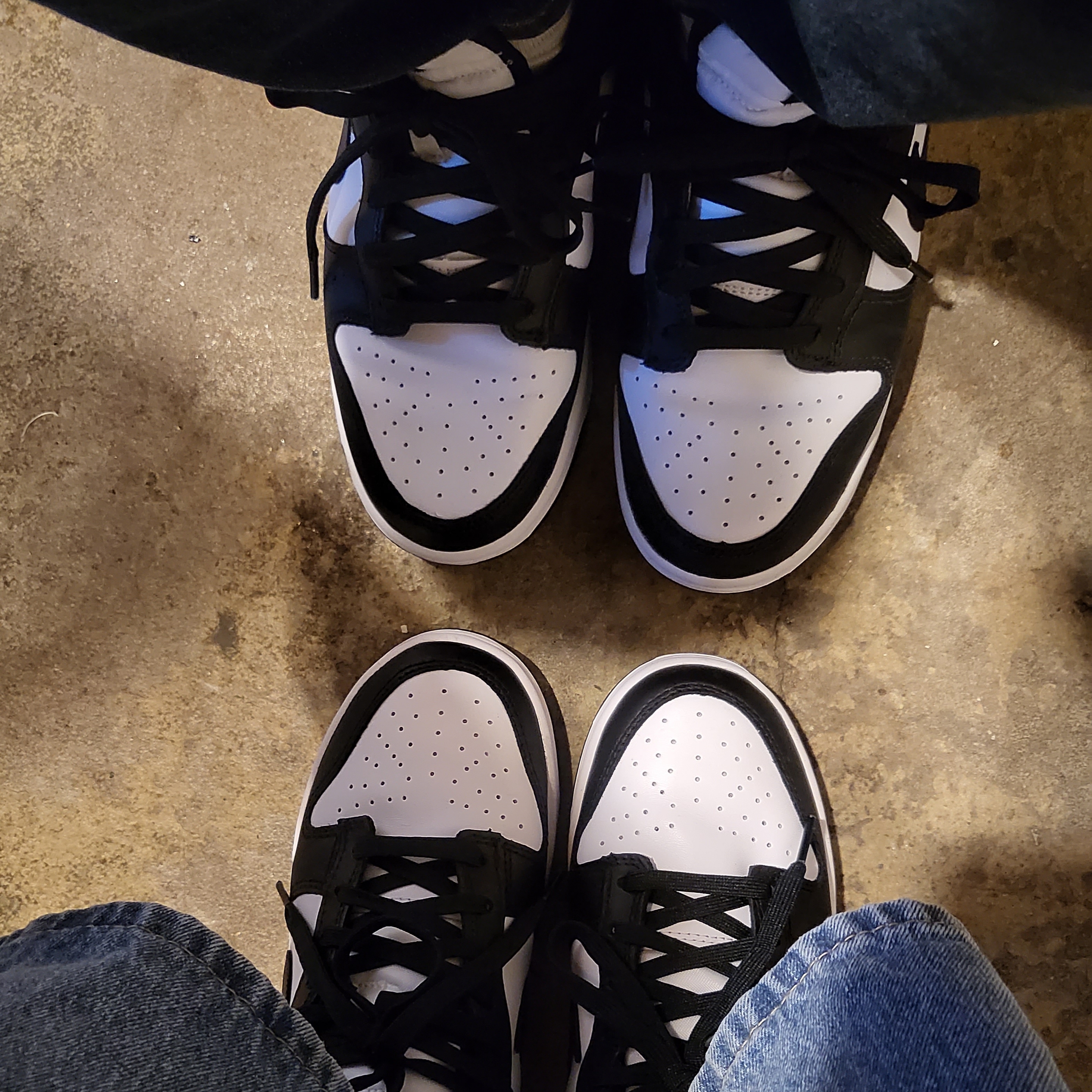 Nike Dunk Low Retro Black, (W) Nike Dunk Low Black 착용 스타일 - 1