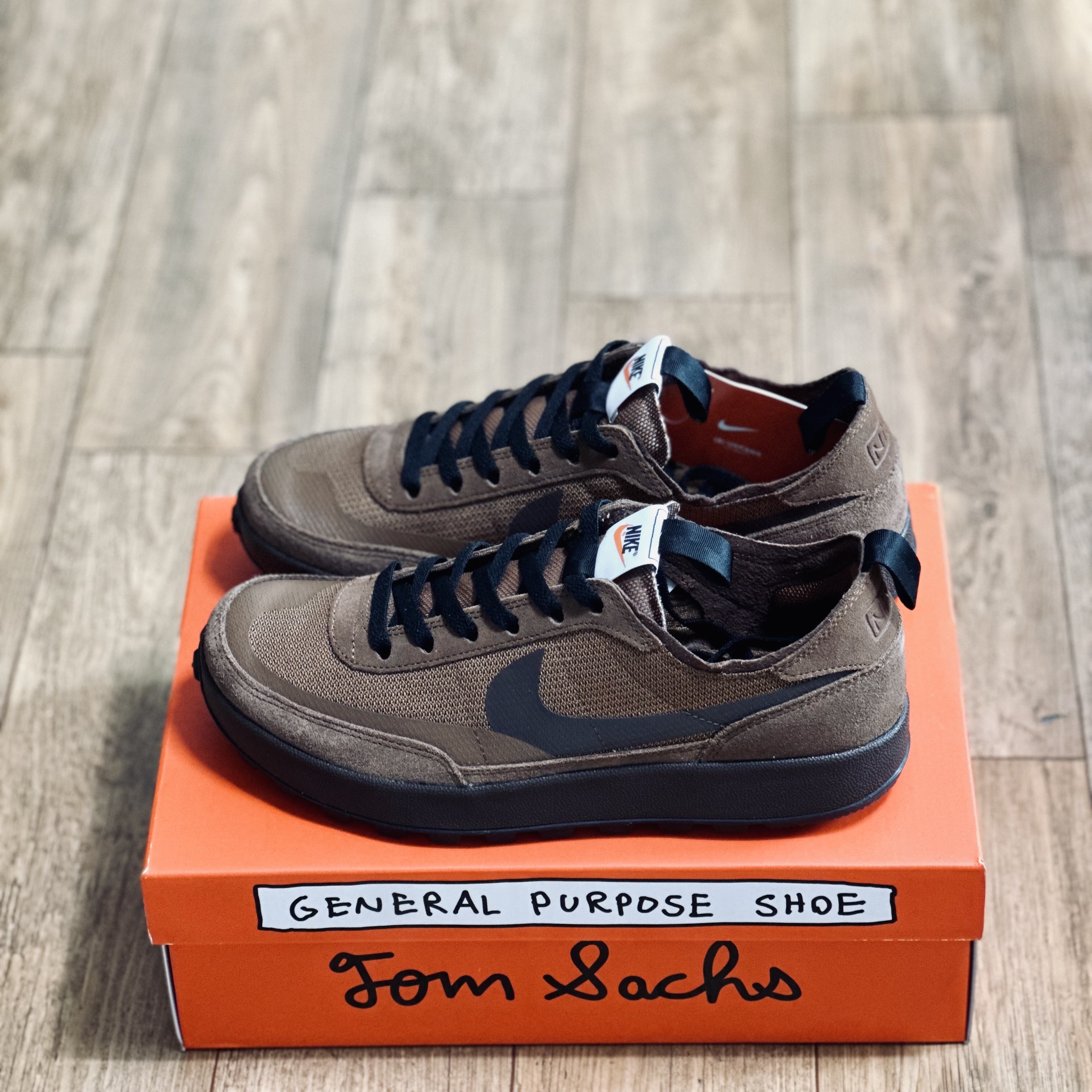 Nike x Tom Sachs General Purpose Shoe Brown 착용 스타일 - 1