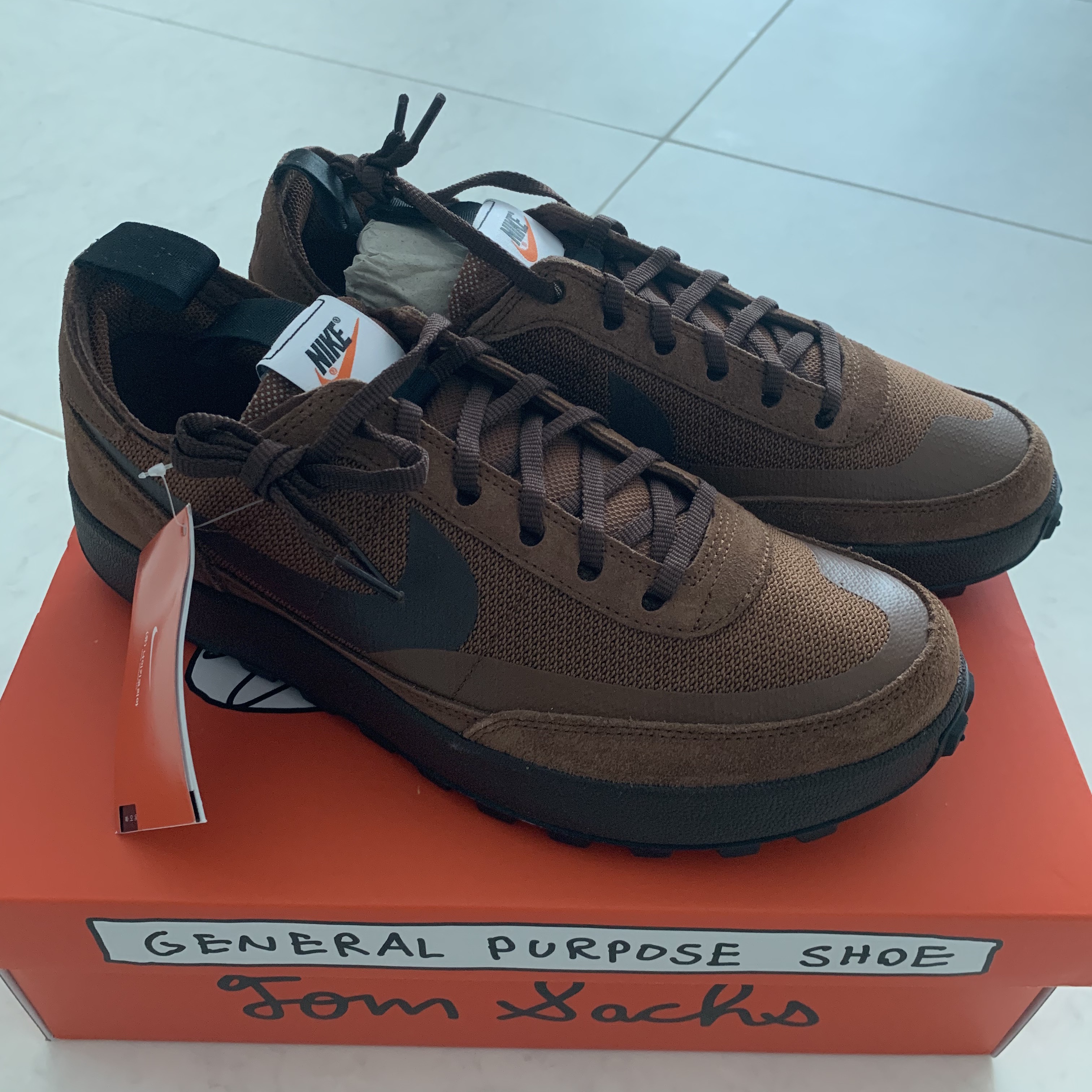 Nike x Tom Sachs General Purpose Shoe Brown 착용 스타일 - 1