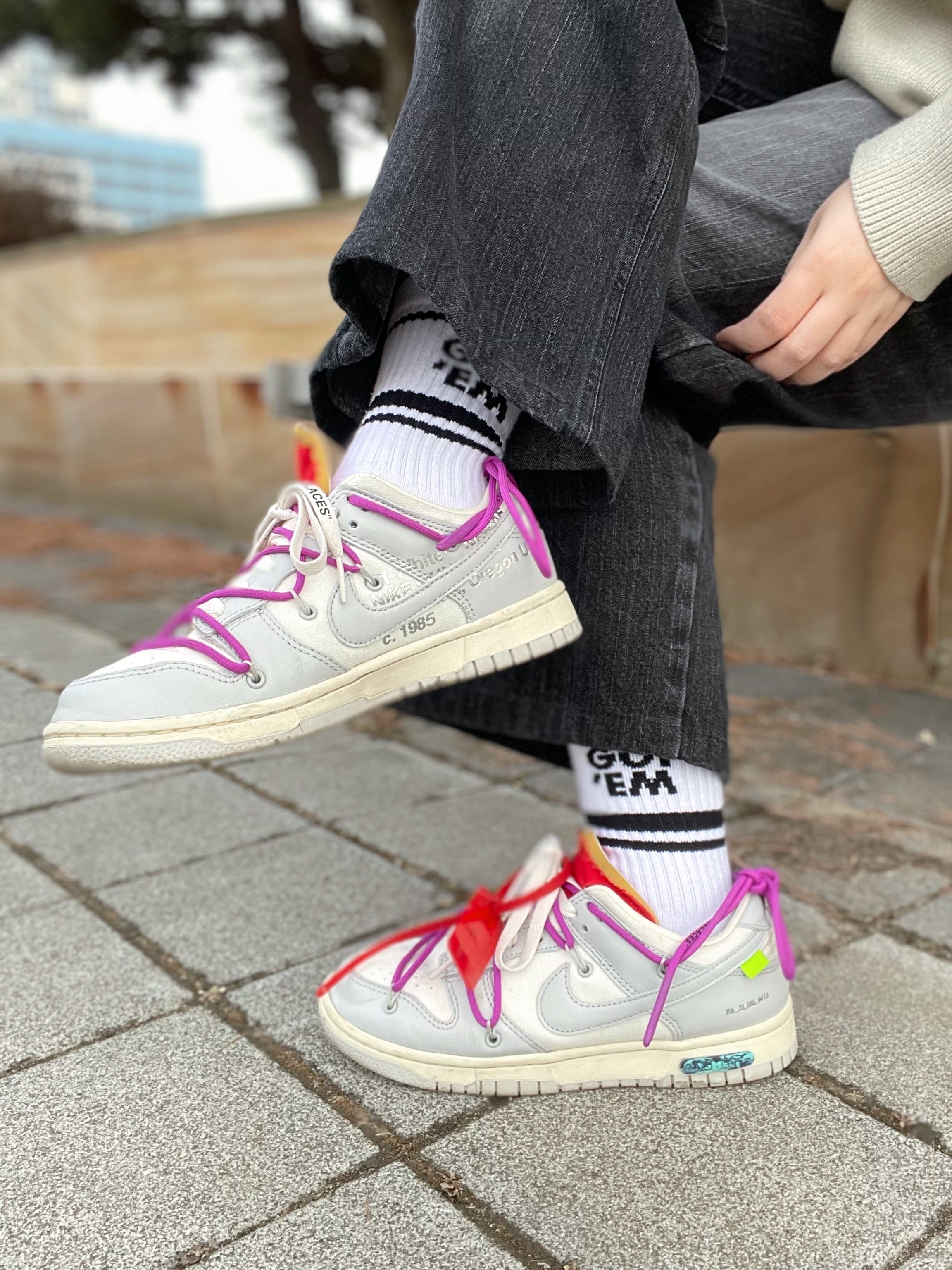 Essentials 1977 Knit Long Sleeve Polo Wheat - 22SS, Nike x Off-White Dunk Low The 50 - Lot 45 착용 스타일 - 2