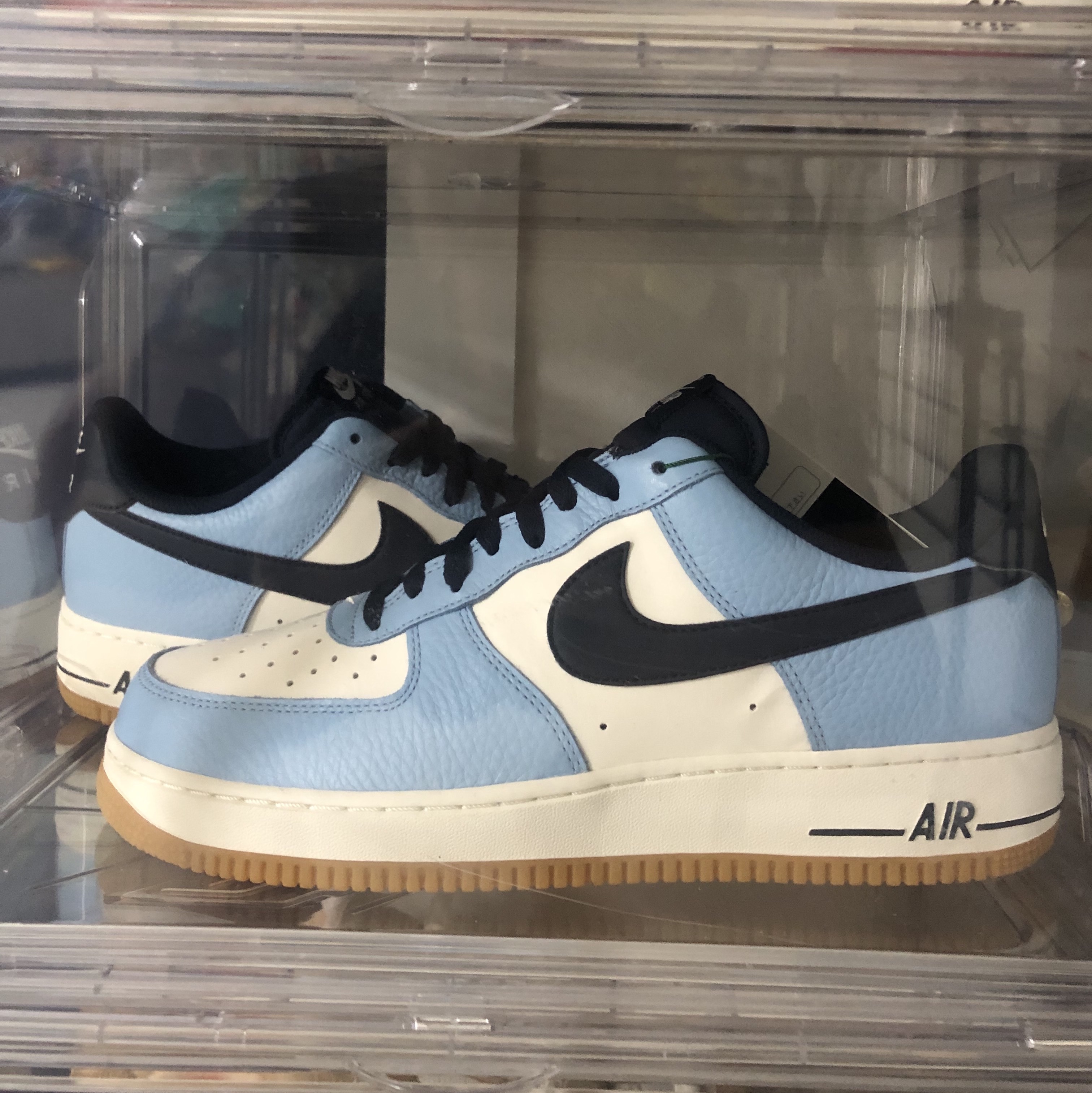 Nike Air Force 1 Low Blue Cap Obsidian Gum 착용 스타일