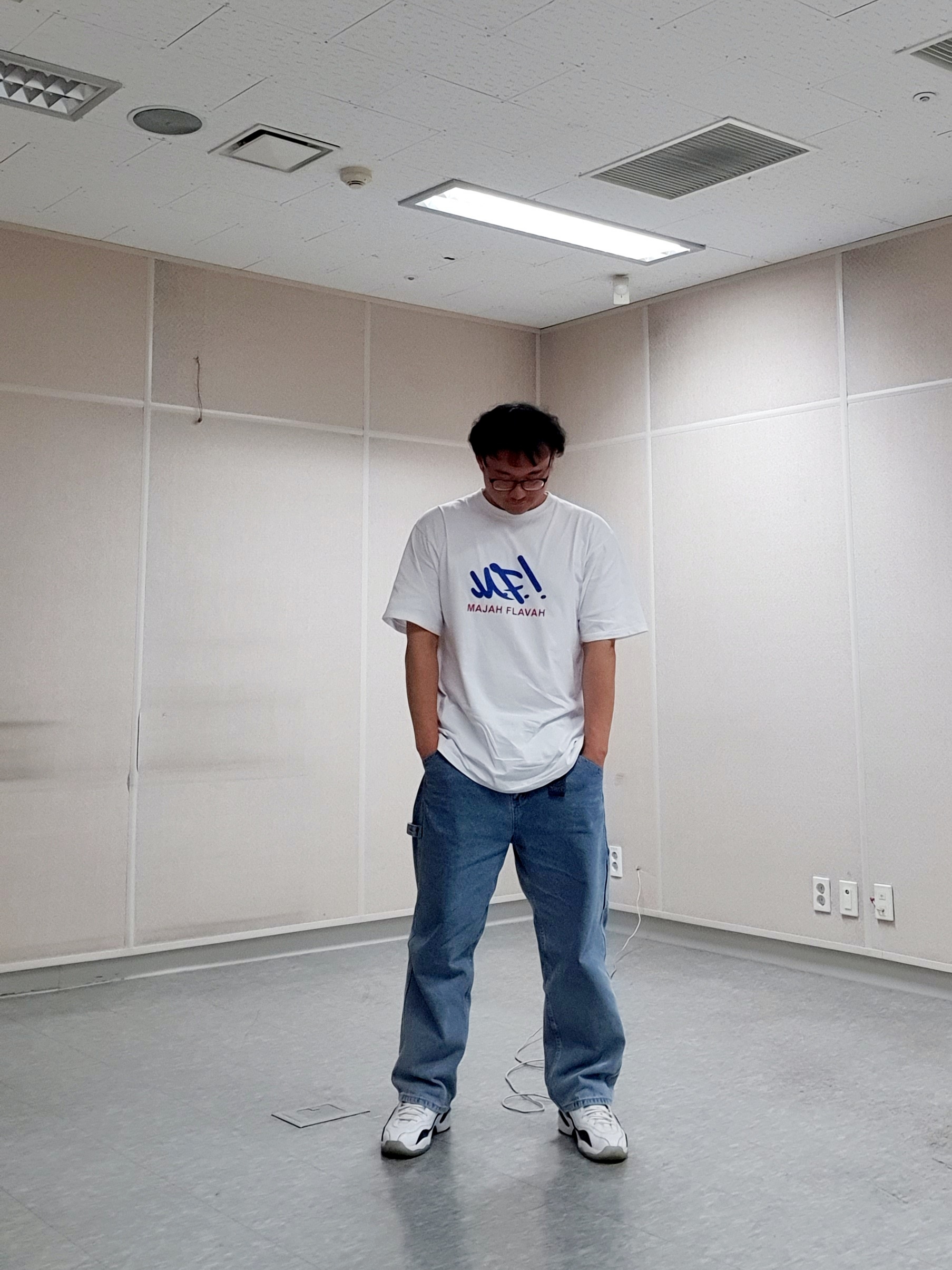 Darkr8m Studio x MF x All Eyes Down T-Shirt White, Nike Air Zoom Flight 96 Olympic 2016 착용 스타일 - 1