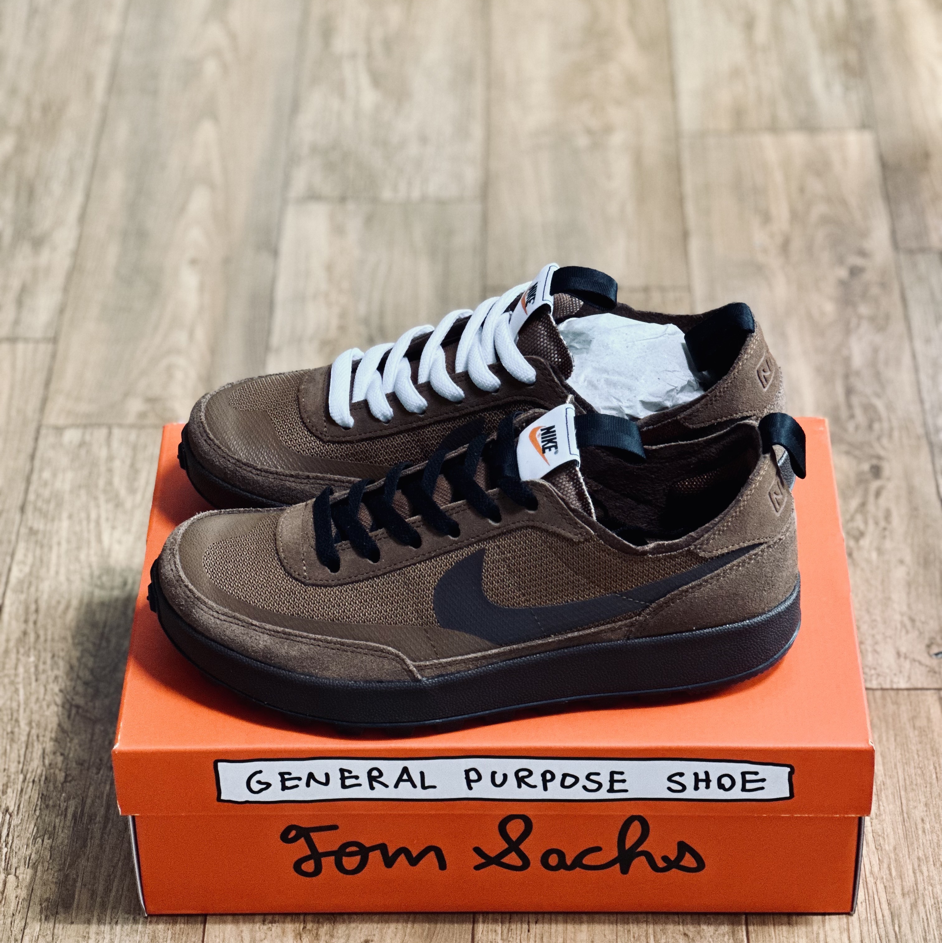 Nike x Tom Sachs General Purpose Shoe Brown 착용 스타일 - 2
