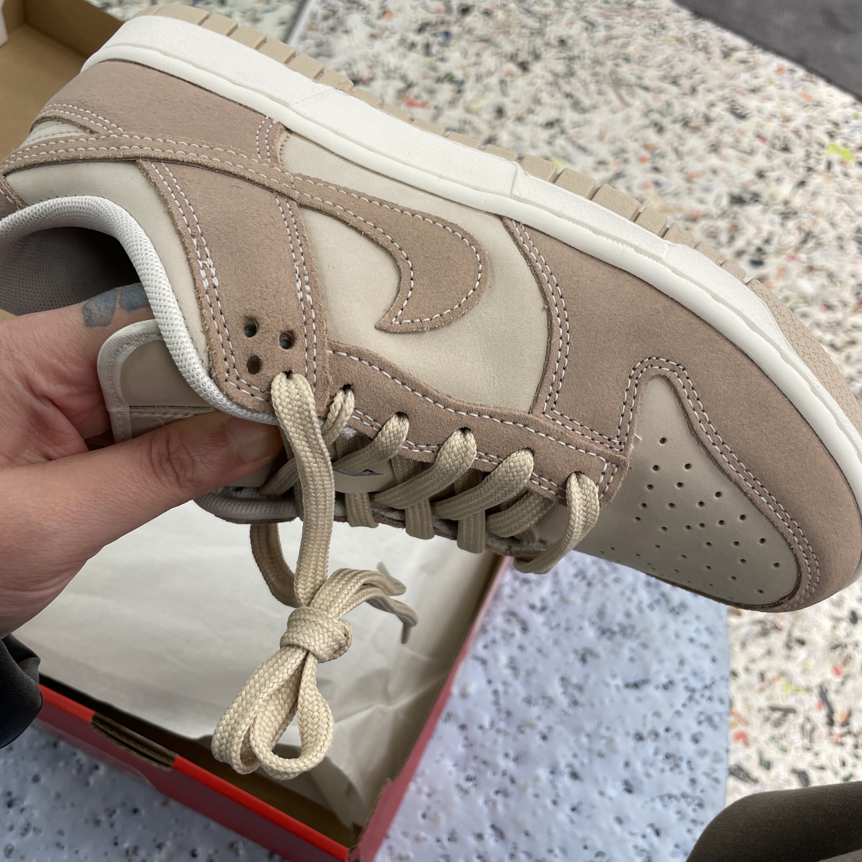 (W) Nike Dunk Low SE Sanddrift 착용 스타일
