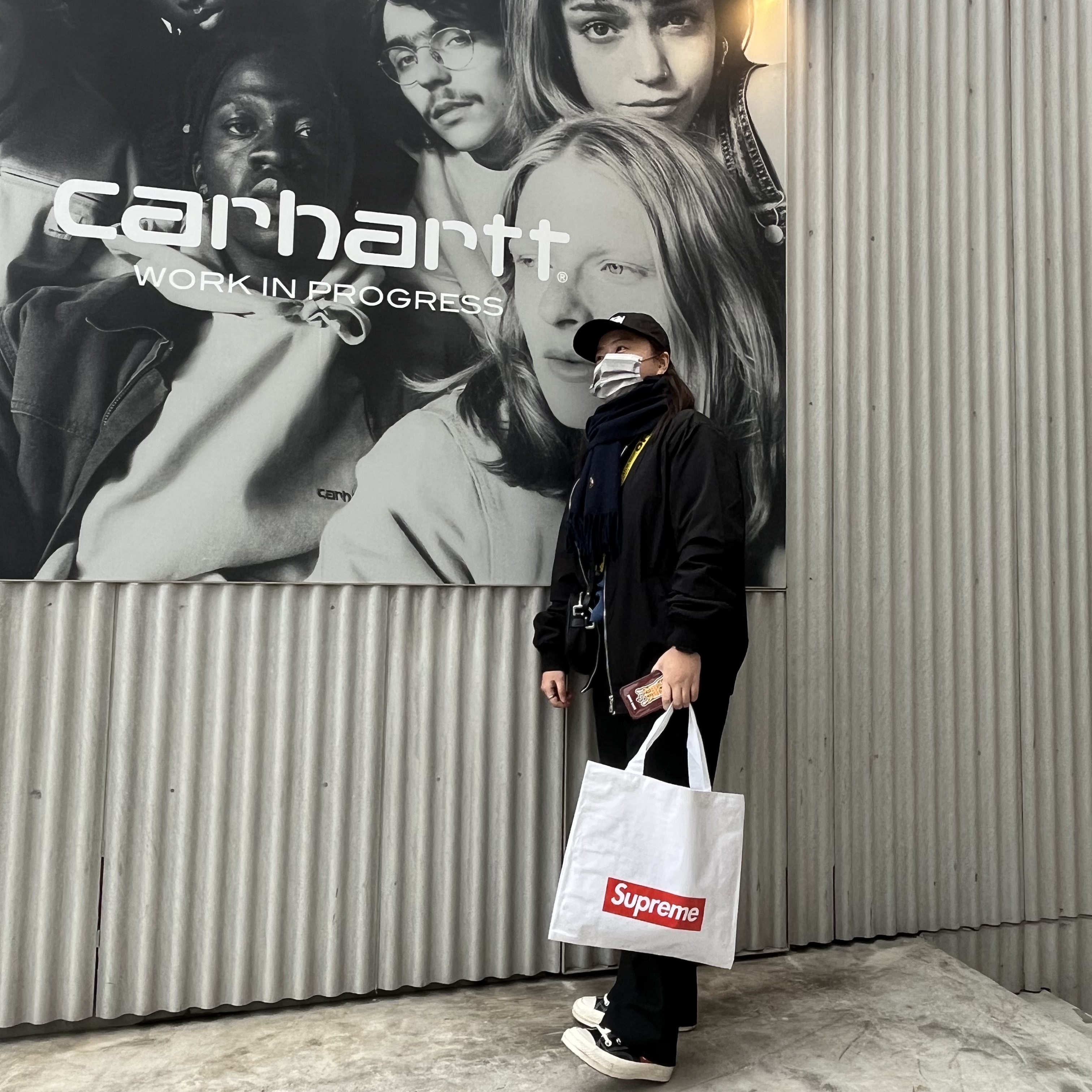 Converse x Play Comme des Garcons Chuck 70 Ox Black, Stussy Bio Washed Big Logo Low Pro Cap Black 착용 스타일