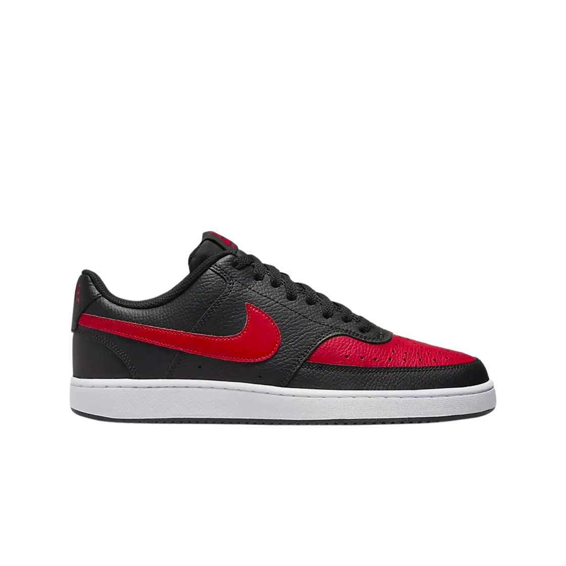 나이키 코트 비전 로우 블랙 화이트 유니버시티 레드(Nike Court Vision Low Black University Red) - 1