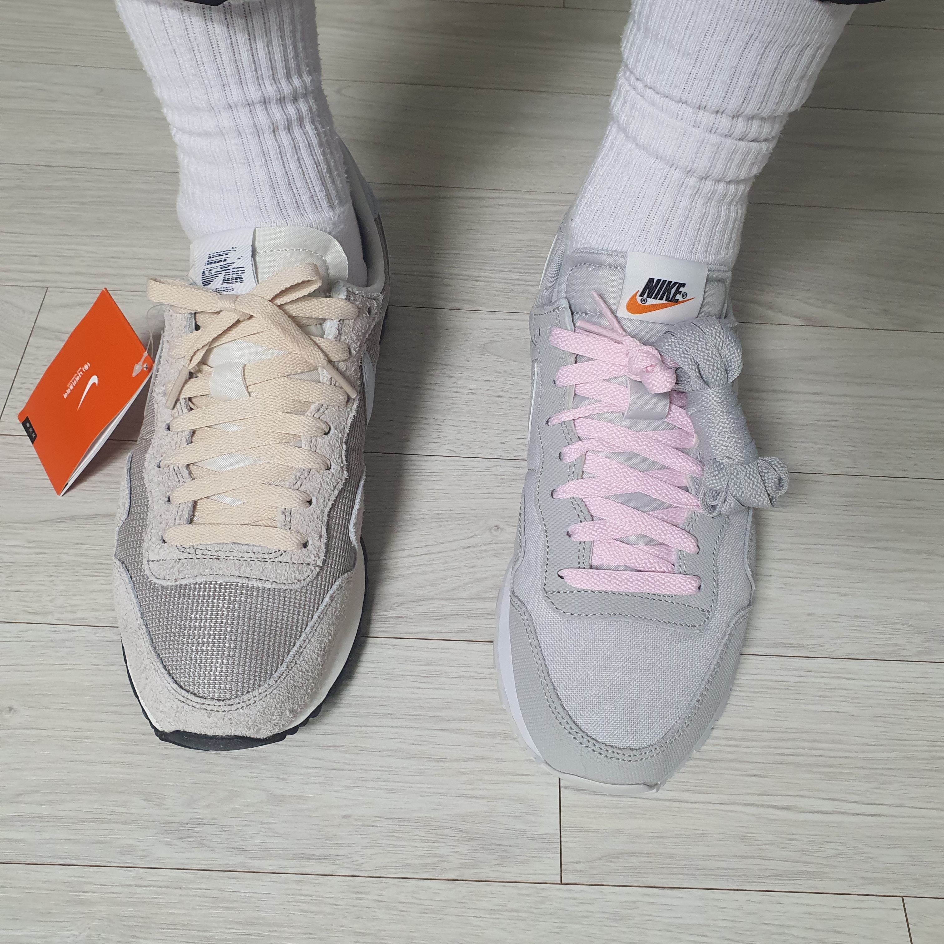 Nike Air Pegasus 83 Cobble Stone, Nike Air Pegasus 83 PRM Grey Fog 착용 스타일 - 2