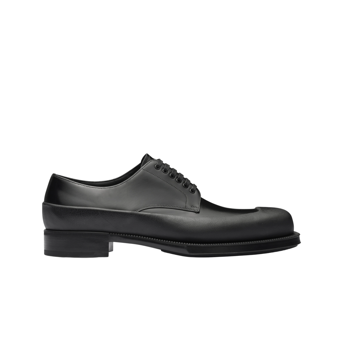 프라다 브러쉬드 레더 더비 슈즈 블랙(Prada Brushed Leather Derby Shoes Black) - 1