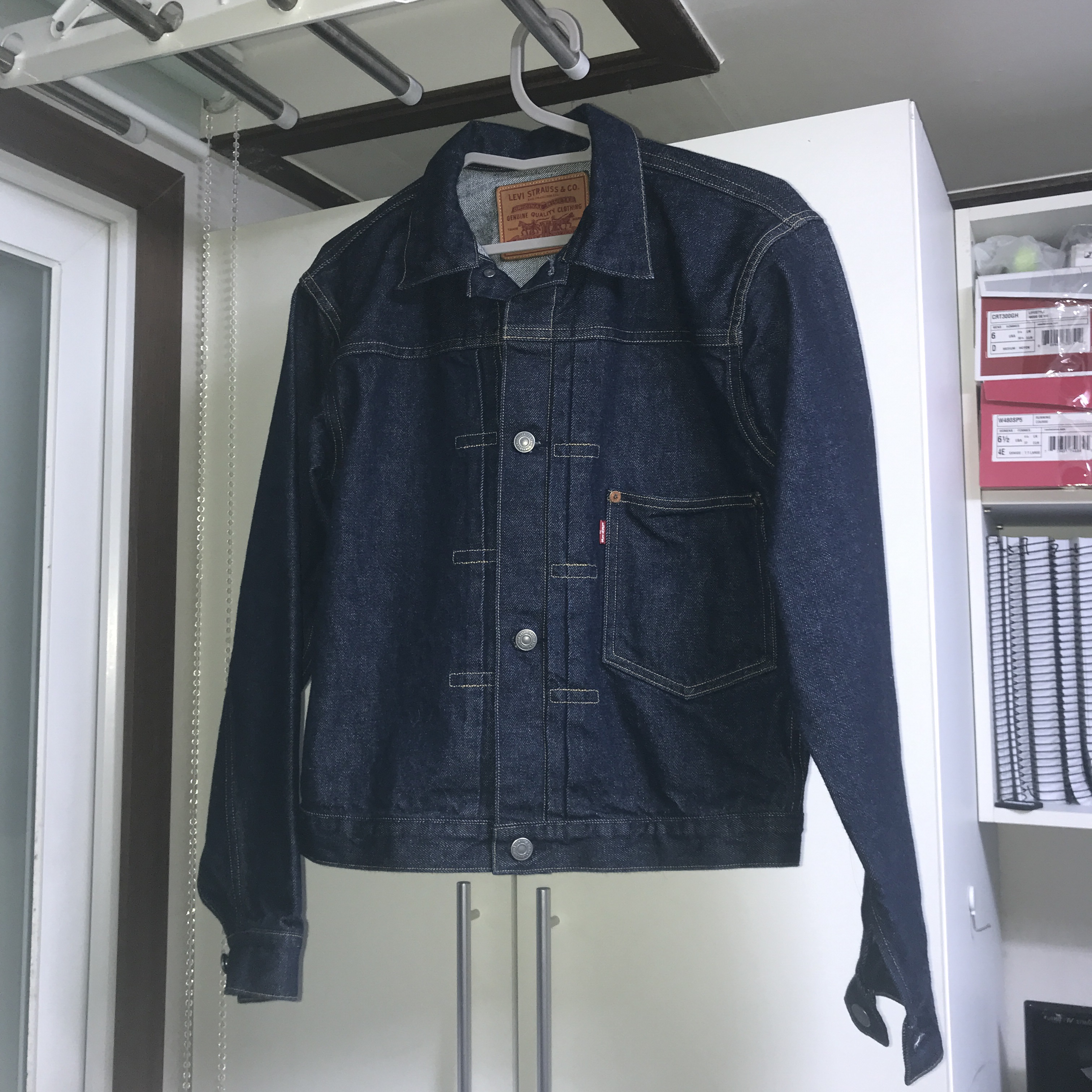 Human Made x Levi's 506 Trucker Jacket Indigo 착용 스타일 - 3