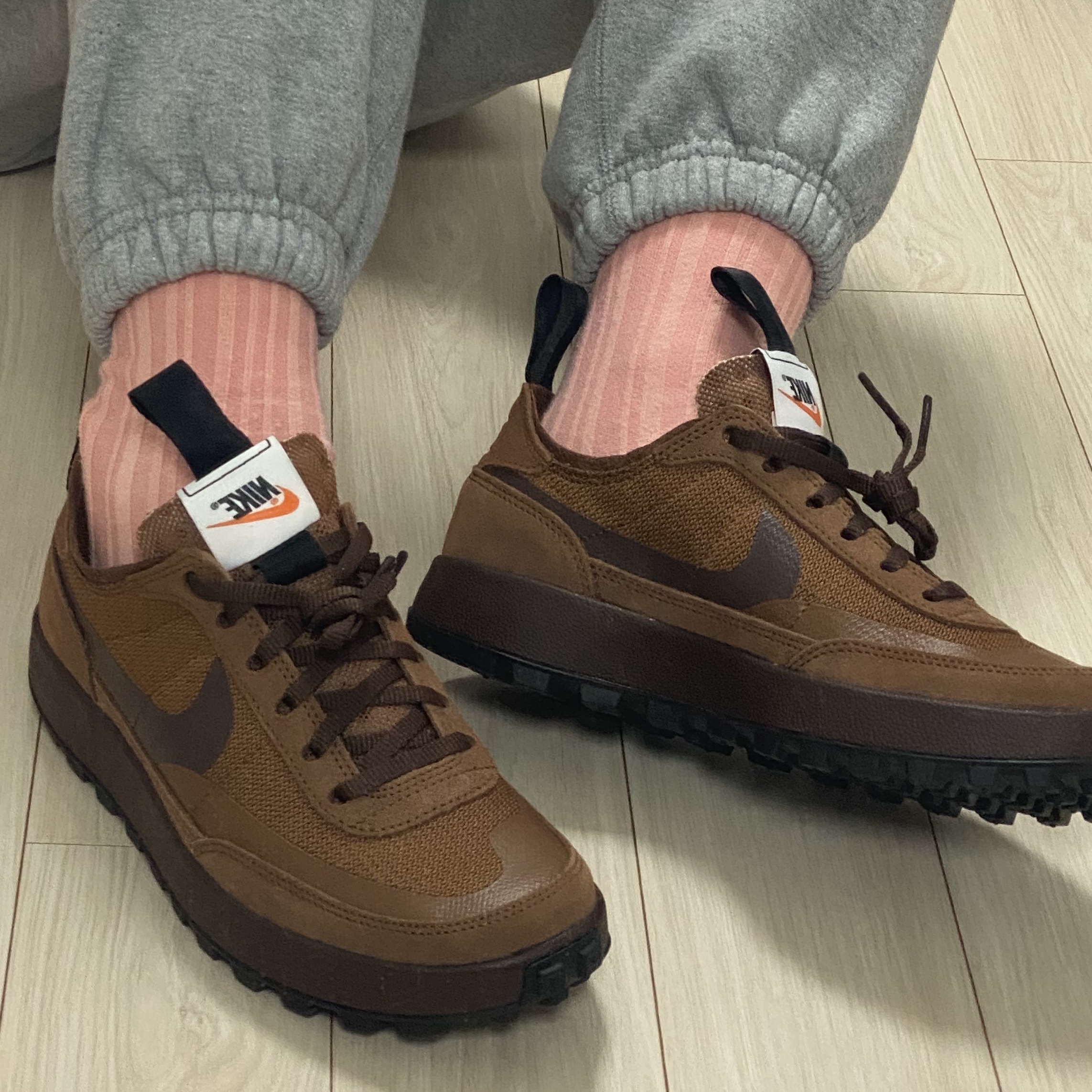Nike x Tom Sachs General Purpose Shoe Brown 착용 스타일 - 1