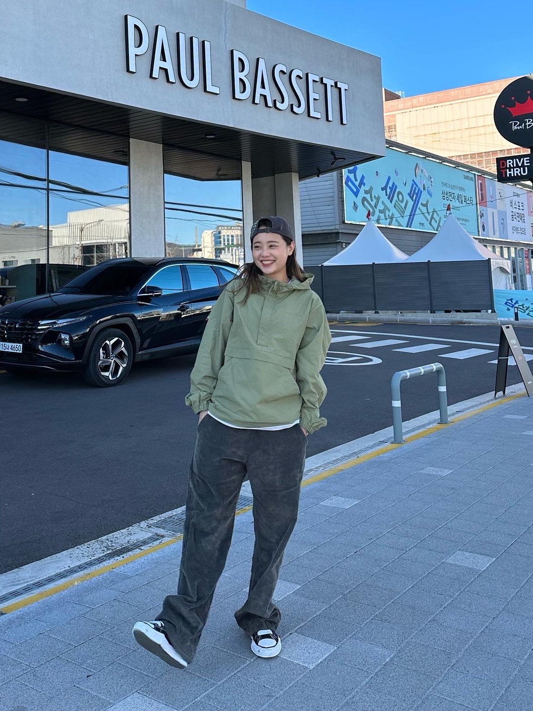 Maison Mihara Yasuhiro Peterson OG Sole Canvas Low Sneakers Black, Thisisneverthat x Grateful Dead Lightning Cap Off Black 착용 스타일 - 2
