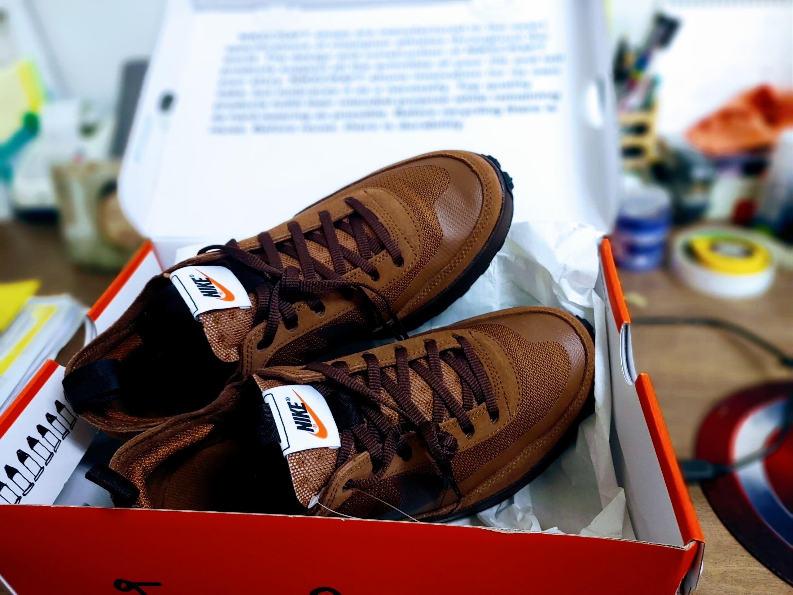 Nike x Tom Sachs General Purpose Shoe Brown 착용 스타일 - 1