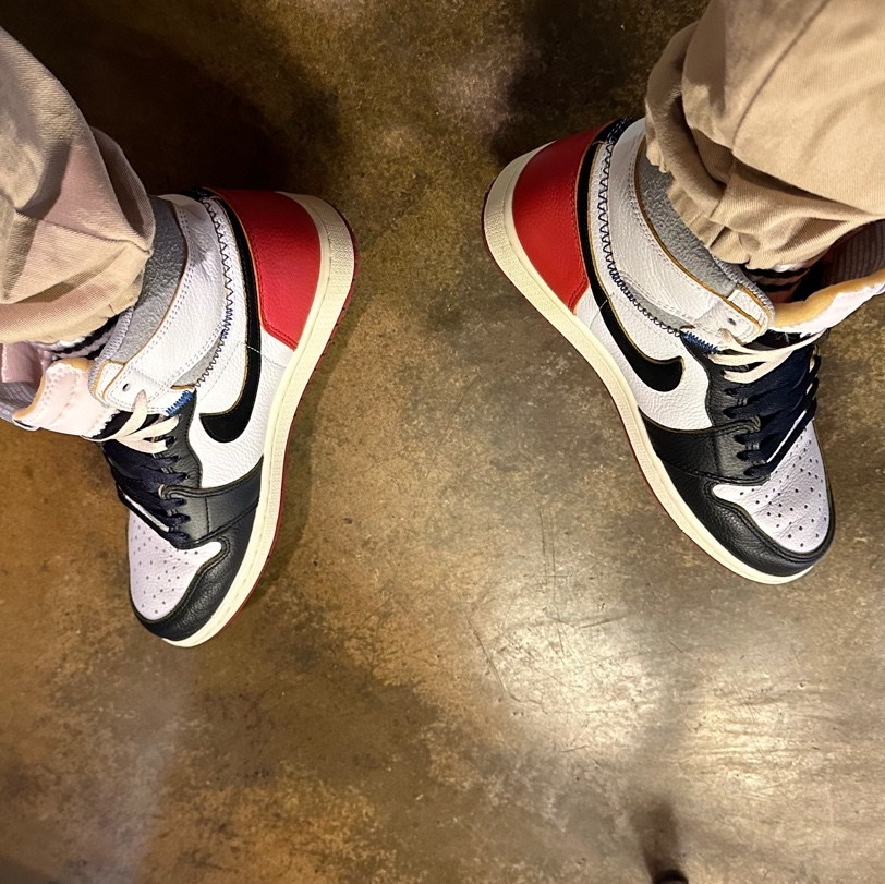 Jordan 1 x Union Retro High Black Toe 착용 스타일 - 1