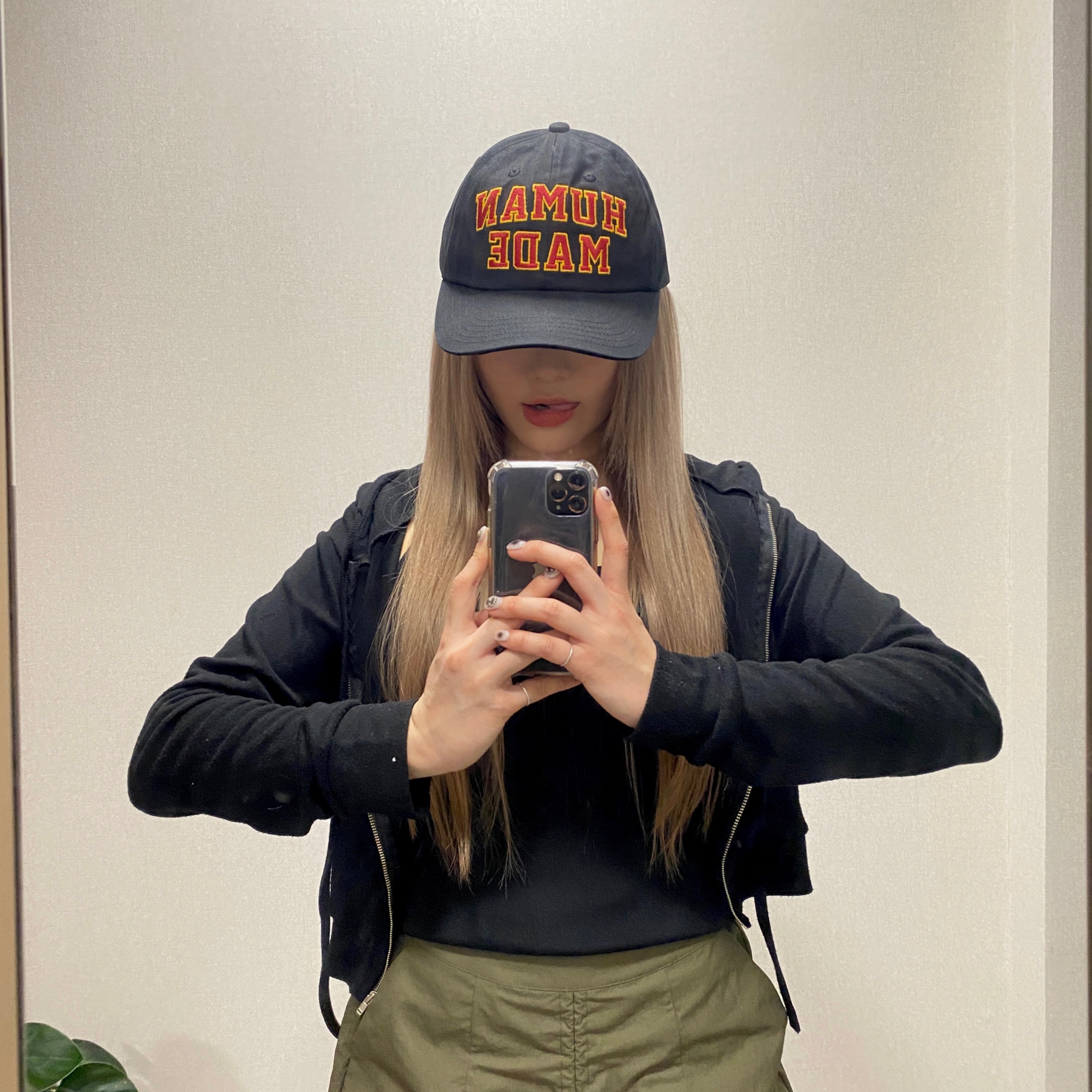 Human Made 6-Panel Twill Cap #2 Black 착용 스타일 - 3