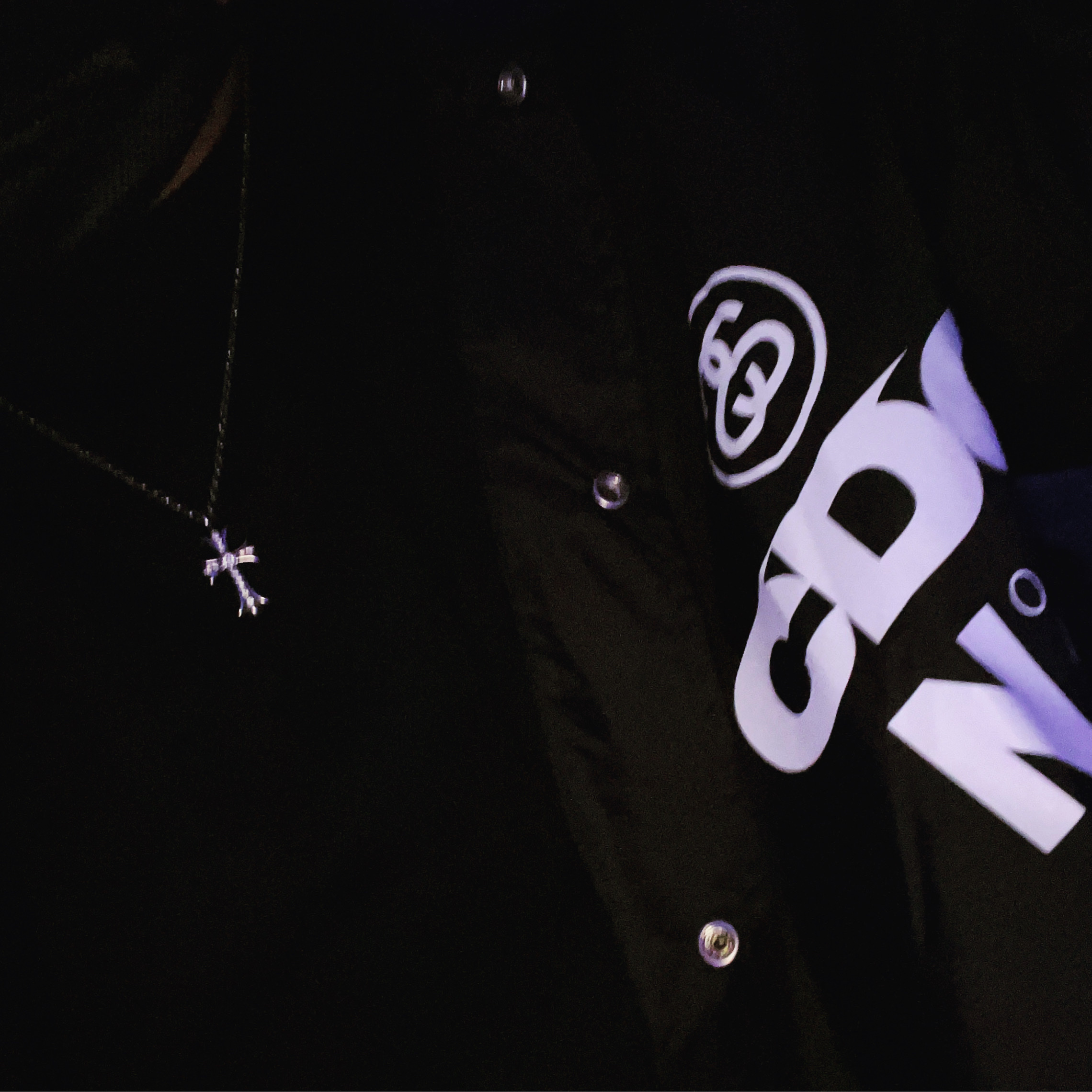 CDG x Stussy Coach Jacket Black 착용 스타일