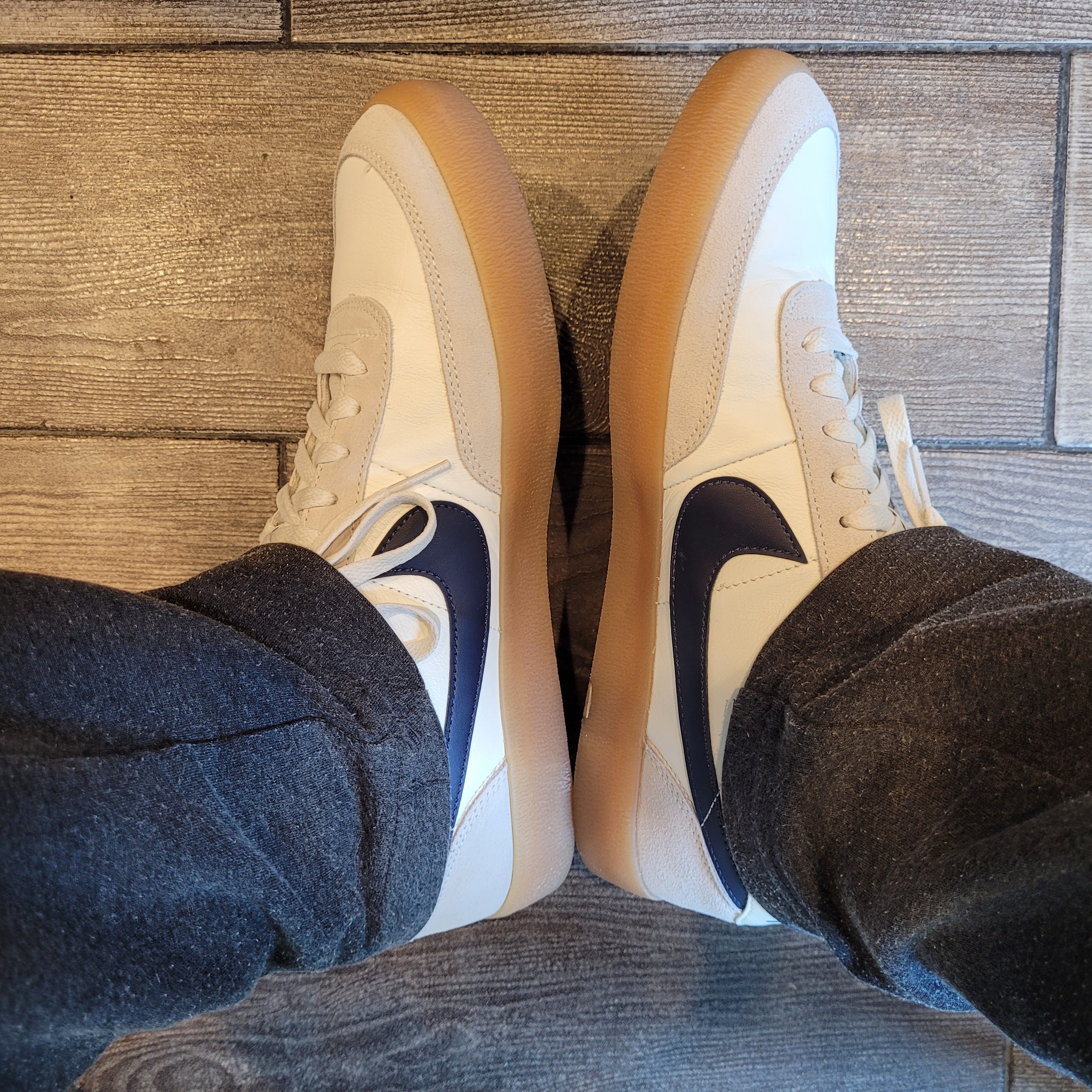 Nike x J.Crew Killshot 2 Sail Midnight Navy 착용 스타일