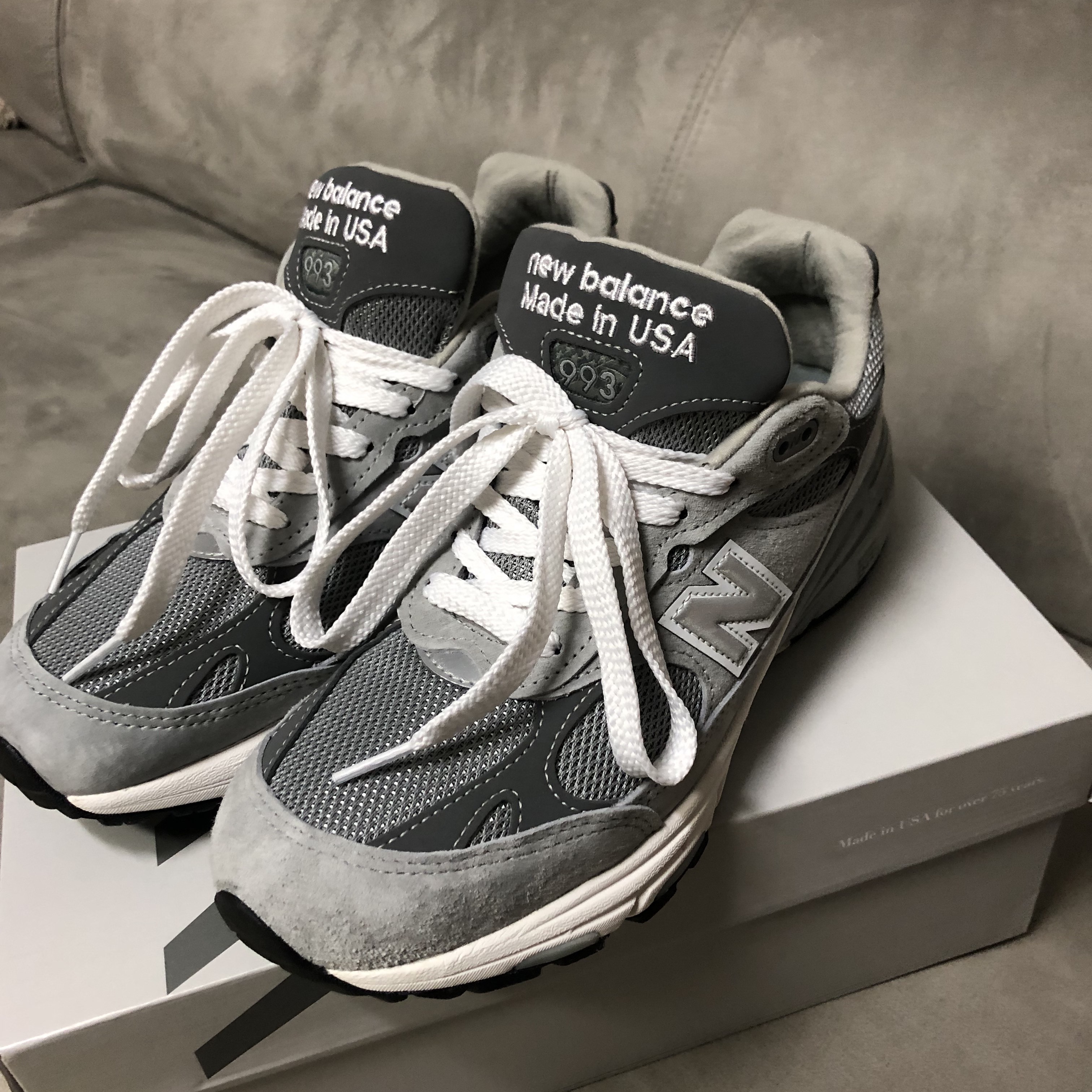 New Balance 993 Made in USA Grey - D Standard 착용 스타일