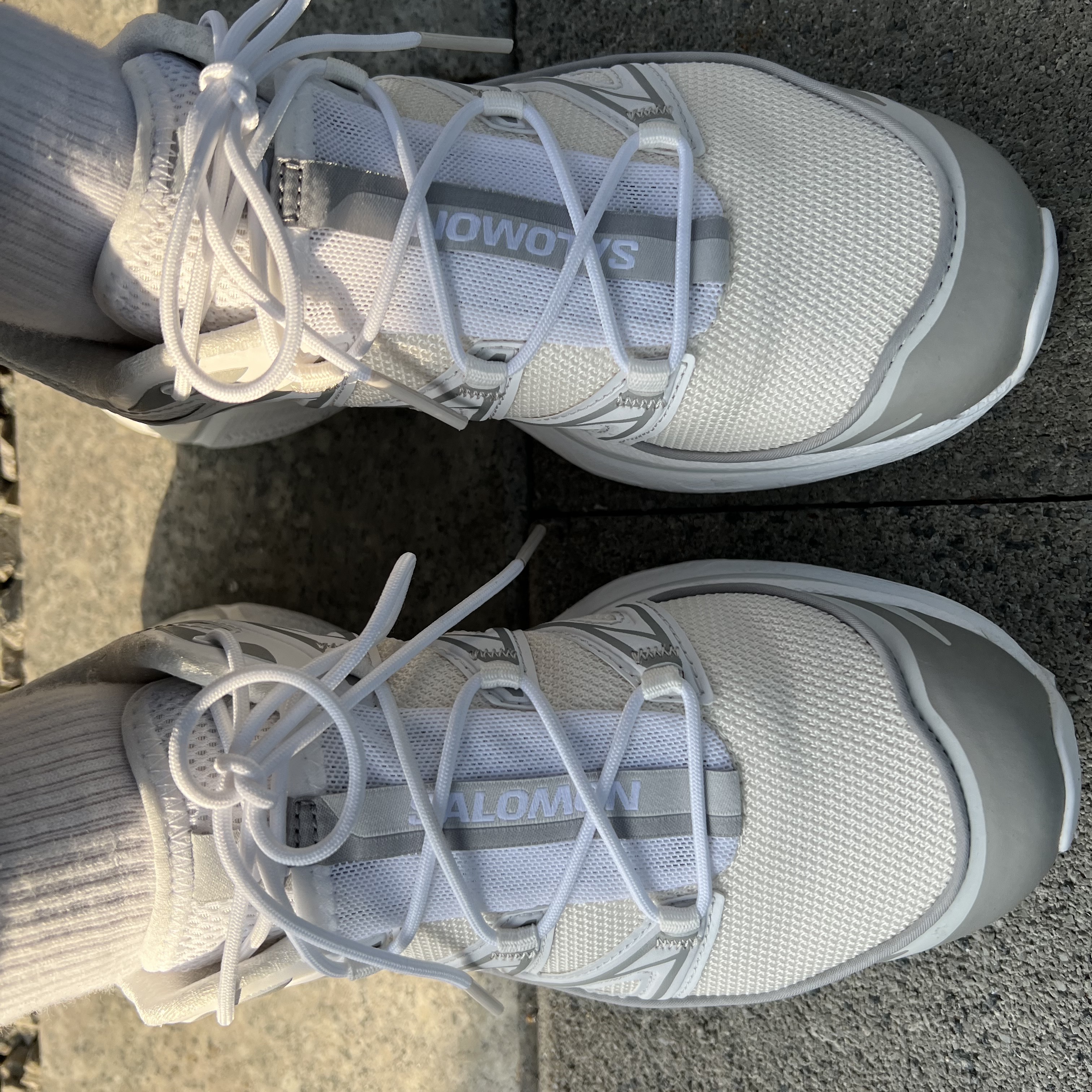 Salomon XT-6 Expanse Vanilla Ice White 착용 스타일