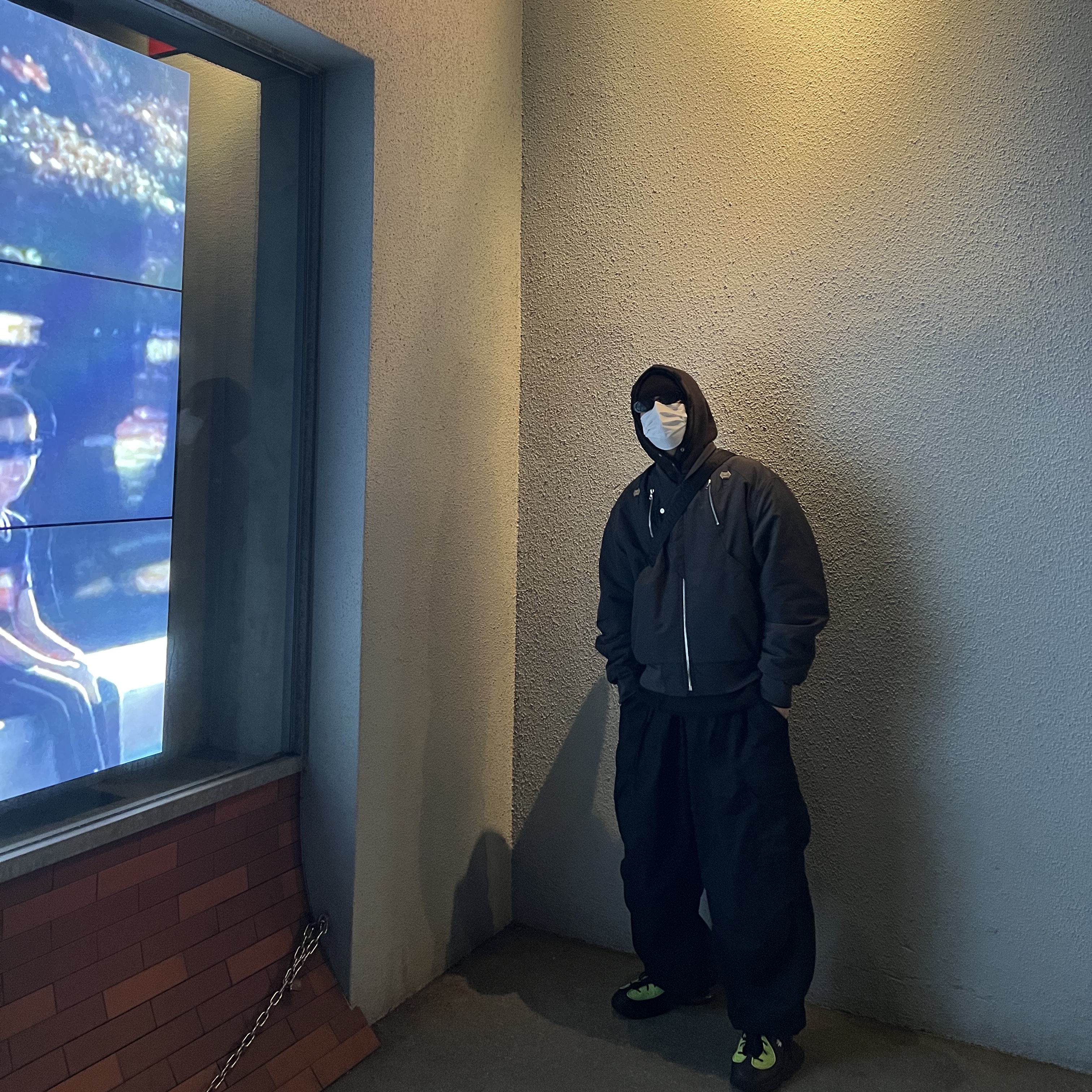 Undermycar Ababell Multi Flap Oversized Bomber Beluga - 22SS, Nike x Stussy Air Penny II Vivid Green and Black 착용 스타일 - 2