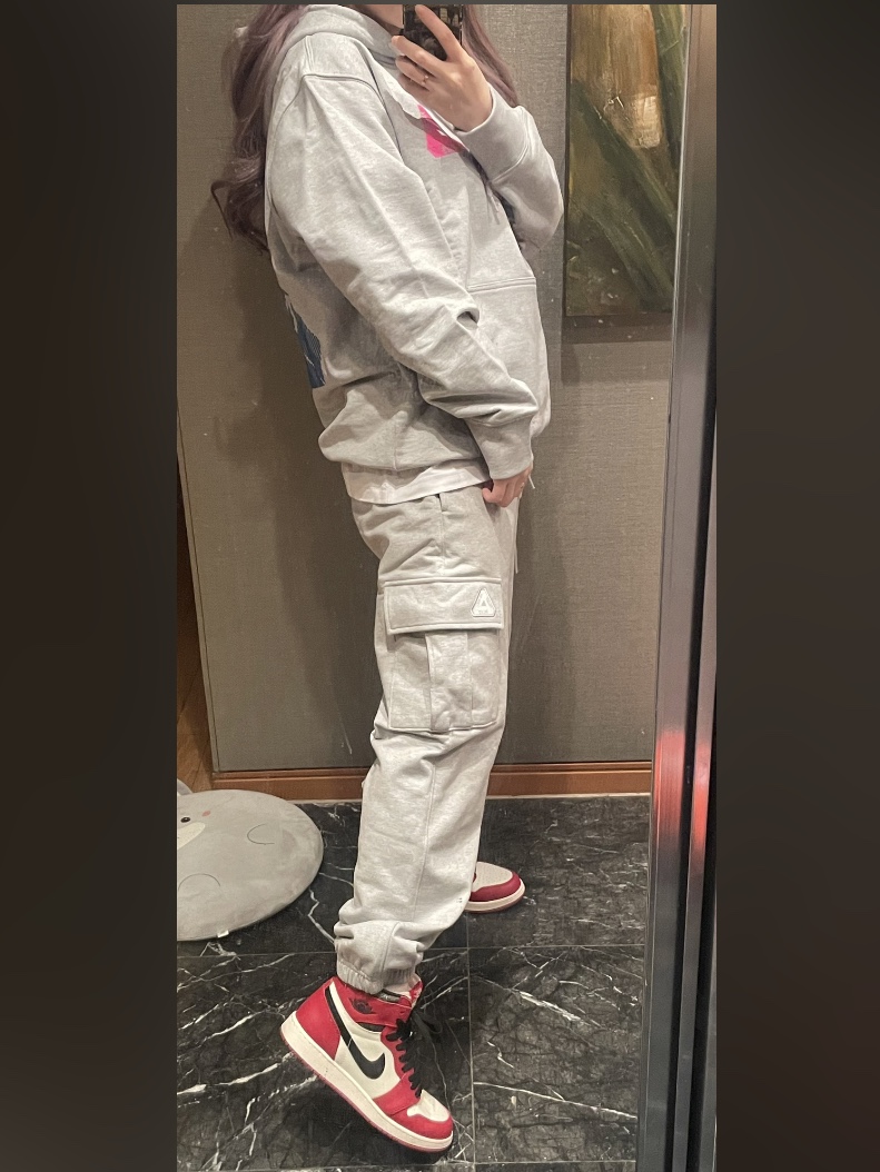 Palace Tri-Lenticular Hood Grey Marl - 22FW, Jordan 1 Retro High OG Chicago 2022 착용 스타일 - 2