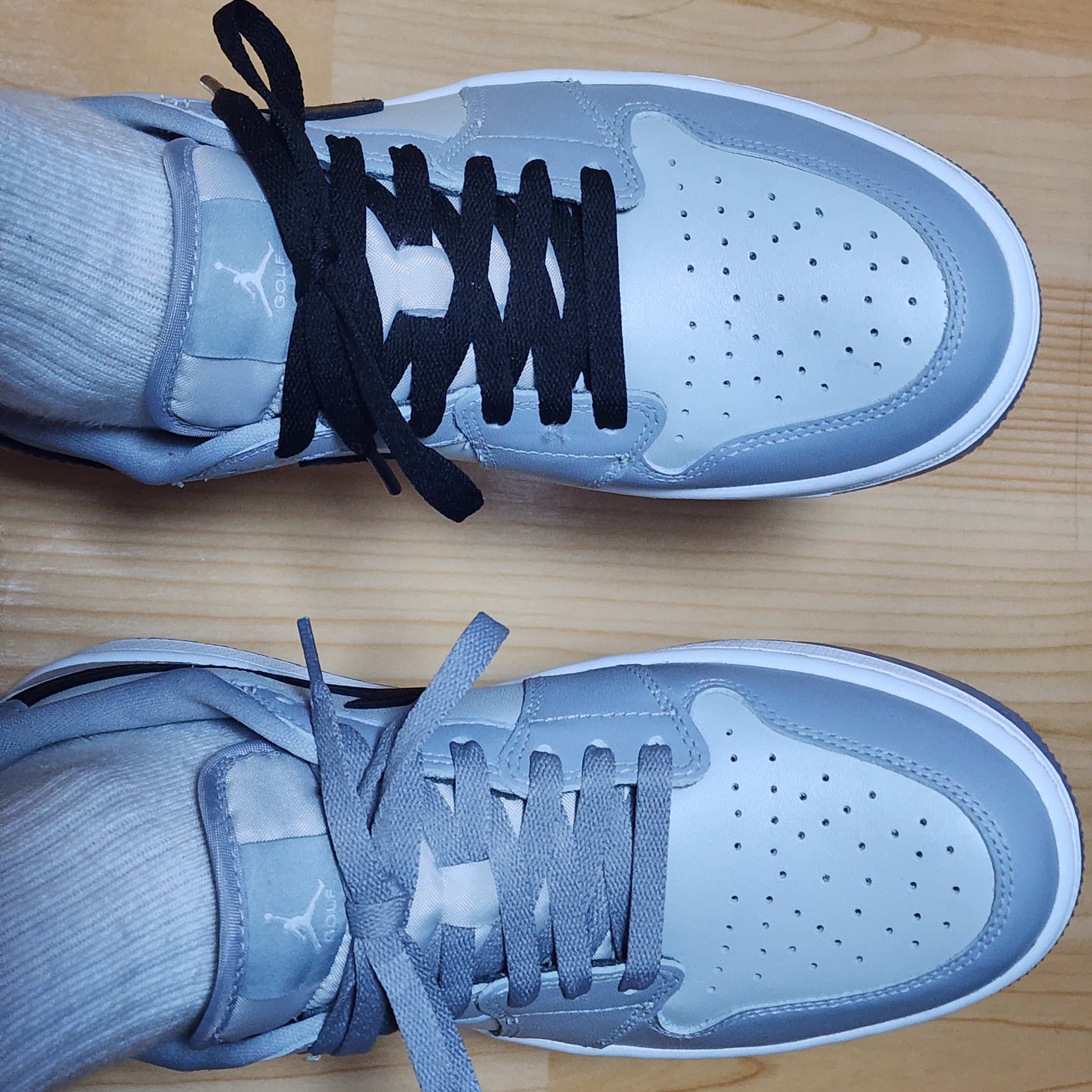 Jordan 1 Low Golf Wolf Grey 착용 스타일 - 3