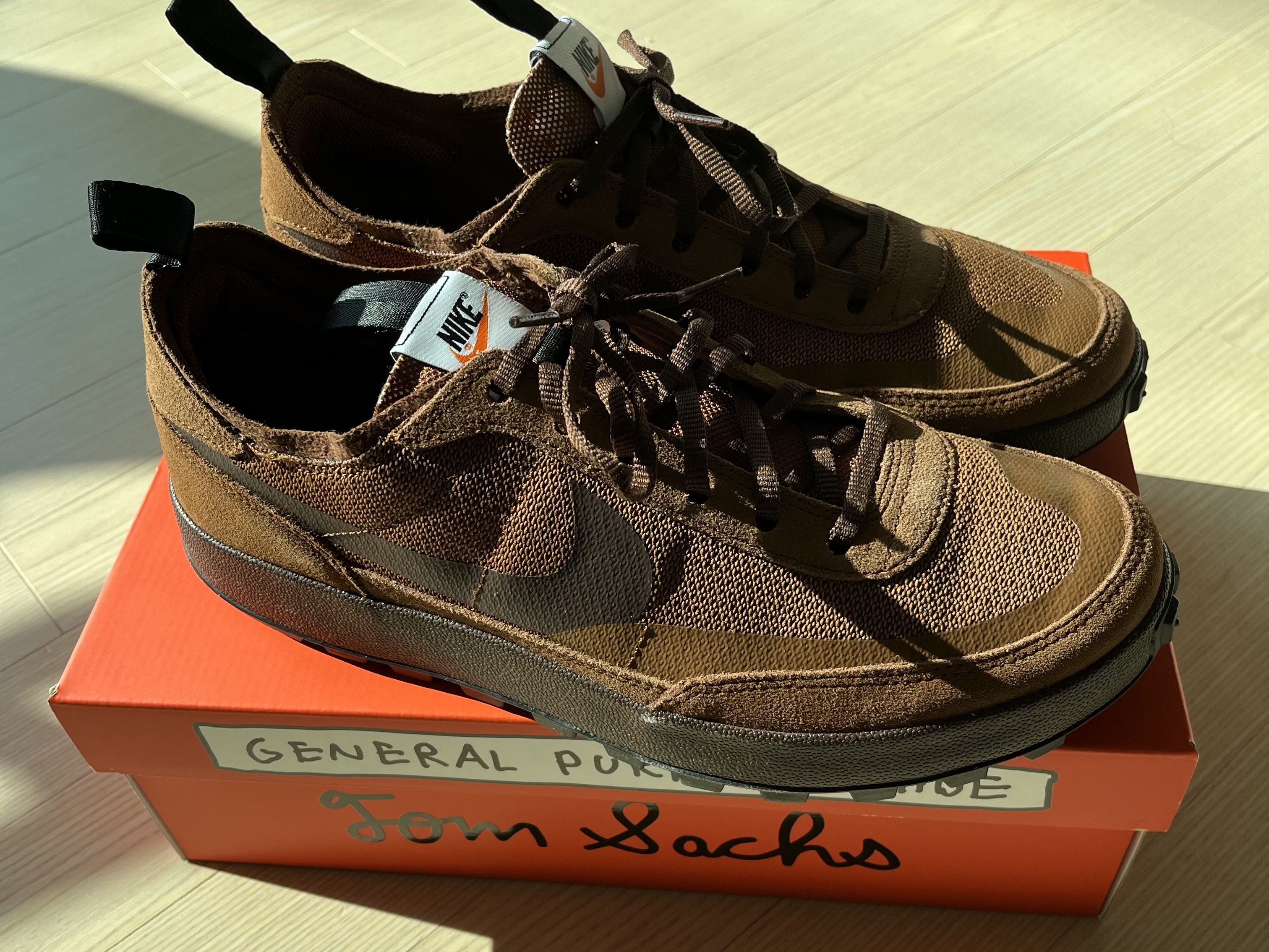 Nike x Tom Sachs General Purpose Shoe Brown 착용 스타일 - 1