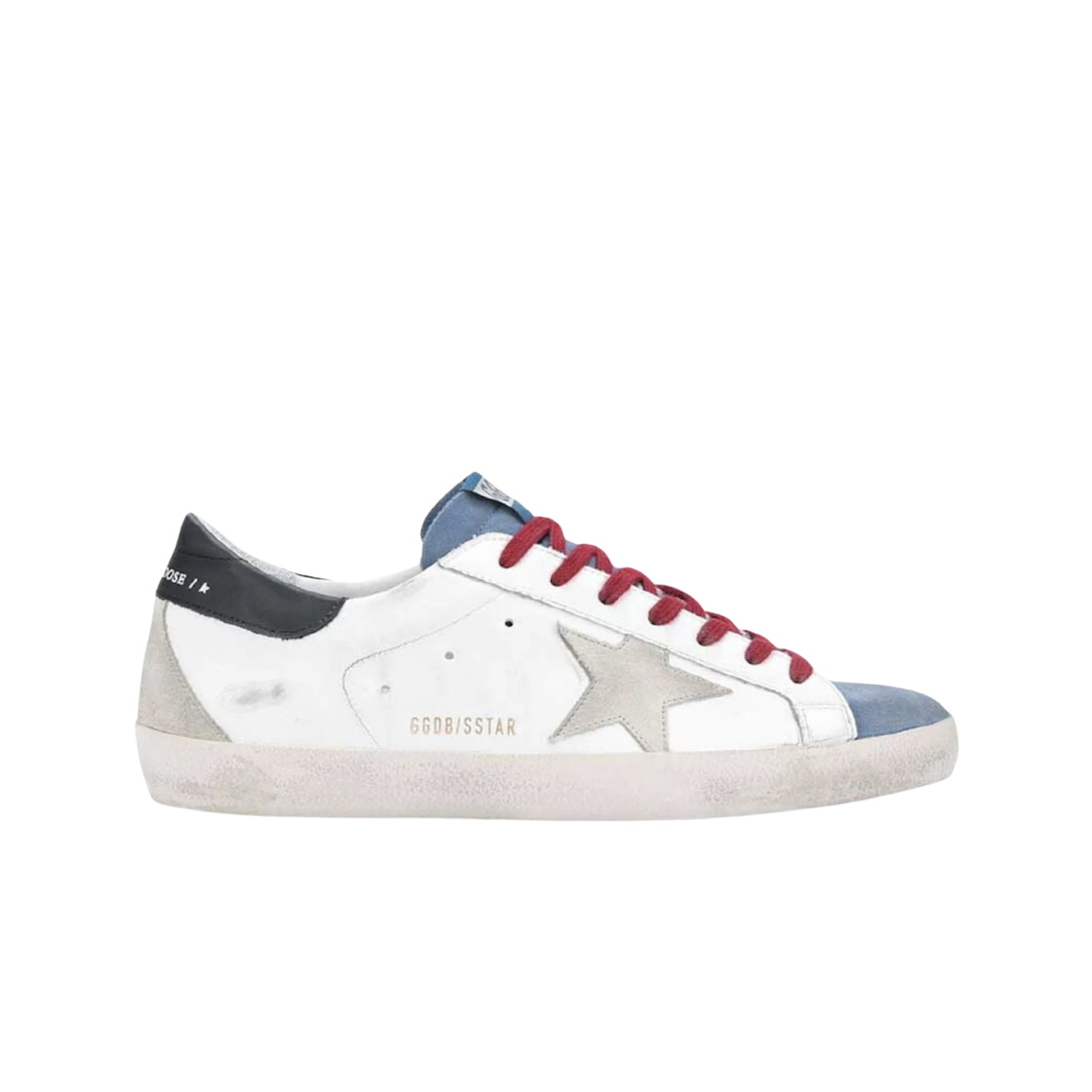GMF00102-F000366-80327 Golden Goose Superstar White Blue Heel Tab Sneakers - 대표 이미지 #1
