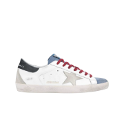 Golden Goose Superstar White Blue Heel Tab Sneakers