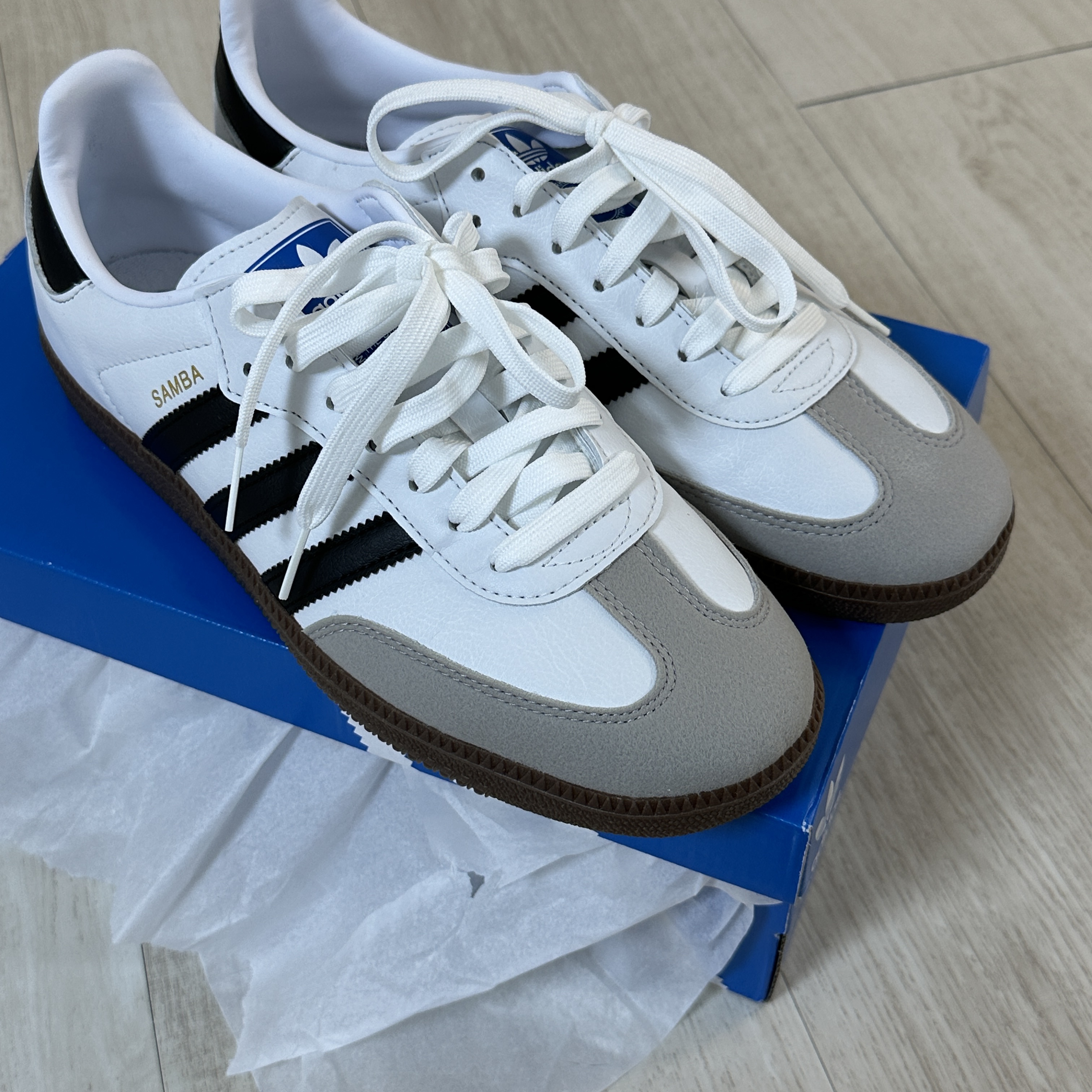 Adidas Samba Vegan White Black 착용 스타일