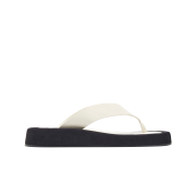 (W) The Row Ginza Sandal in Suede Natural Black
