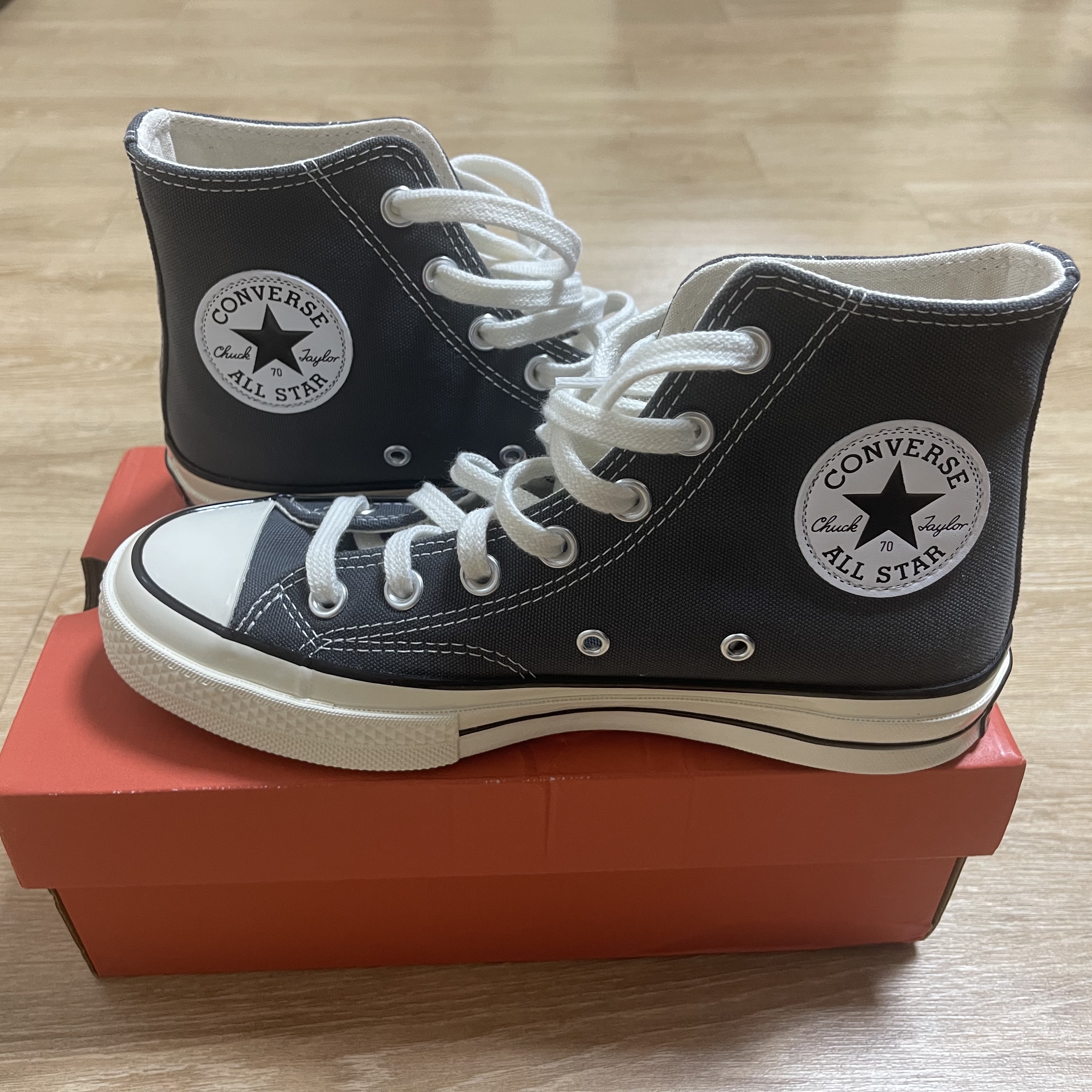 Converse Chuck 70 High Seasonal Color Vintage Canvas Iron Grey 착용 스타일