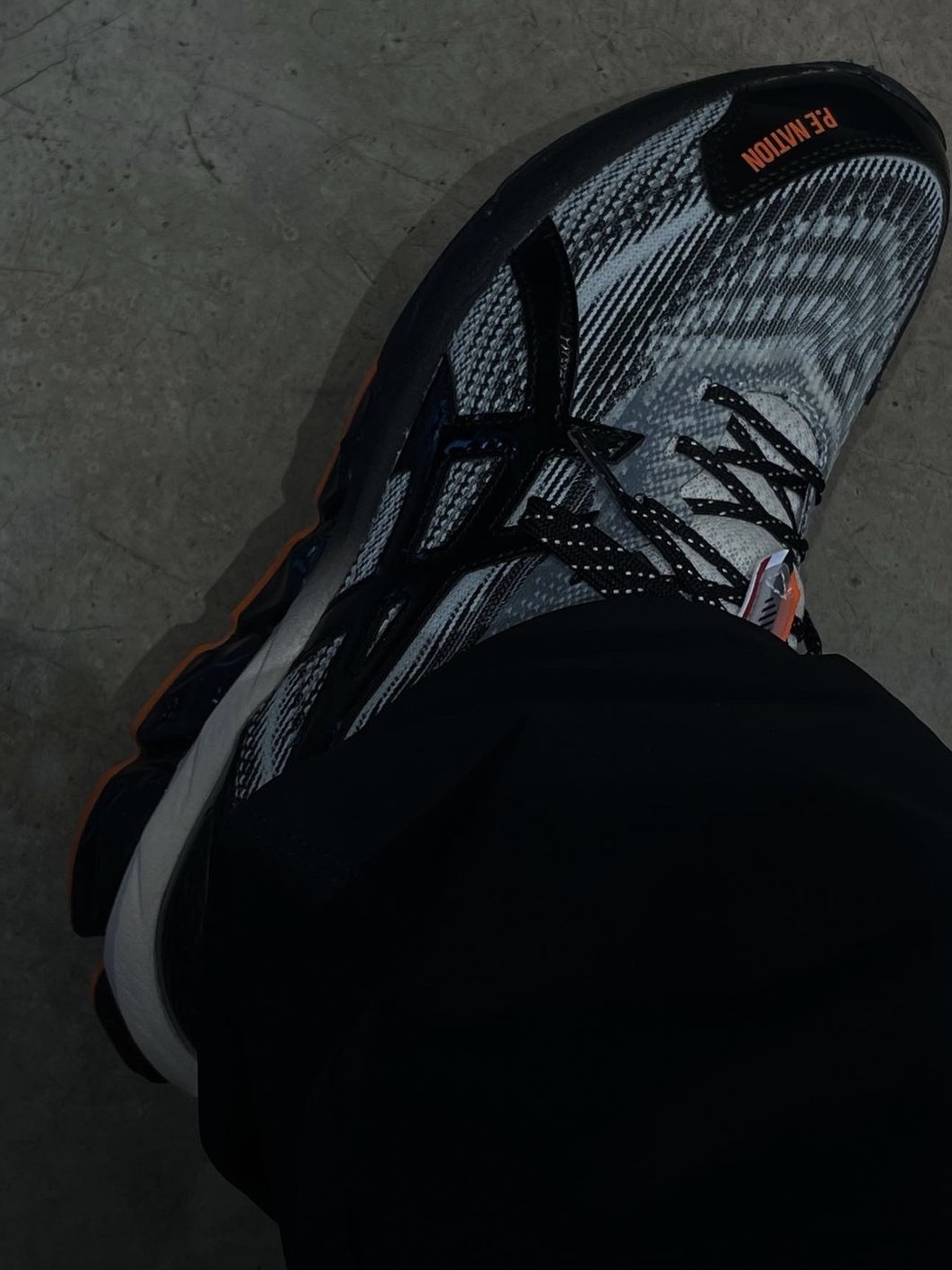 (W) Asics x P.E Nation Gel-Quantum 180 VII Ivory Black 착용 스타일