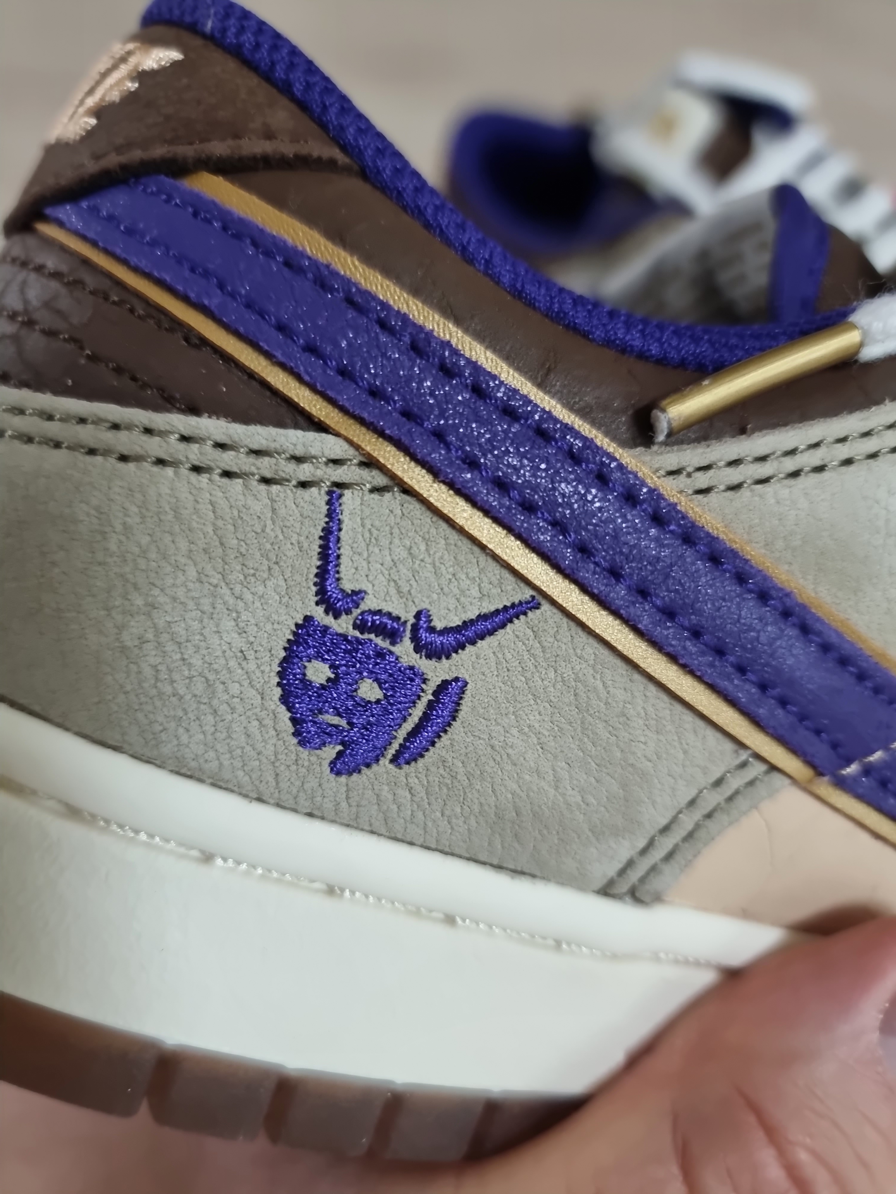 Nike Dunk Low White Onyx Court Purple 착용 스타일 - 2