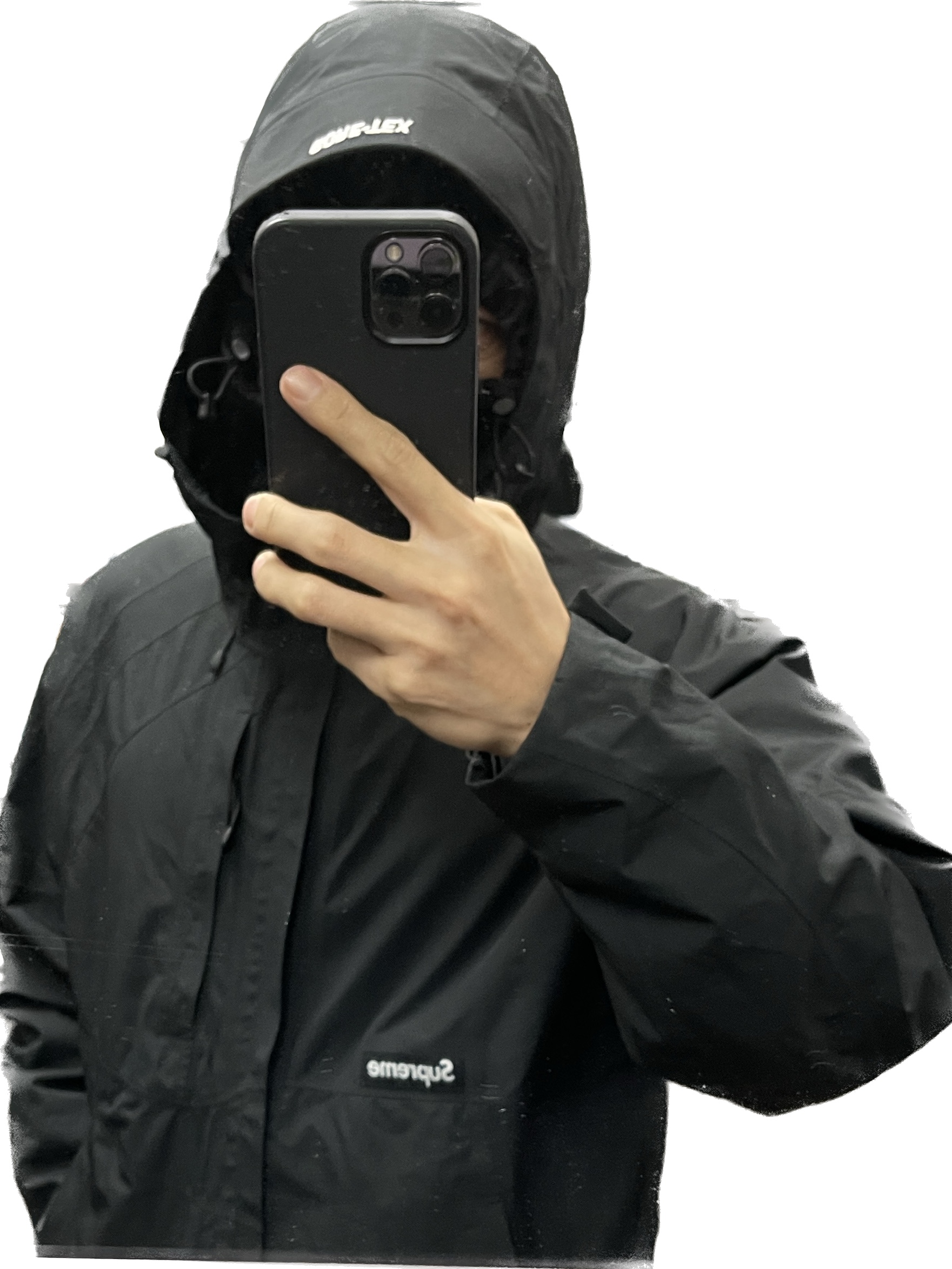 Supreme Gore-Tex Paclite Jacket Black - 22SS, Supreme x The North Face Steep Tech Fleece Pullover Black Dragon - 22FW 착용 스타일 - 3