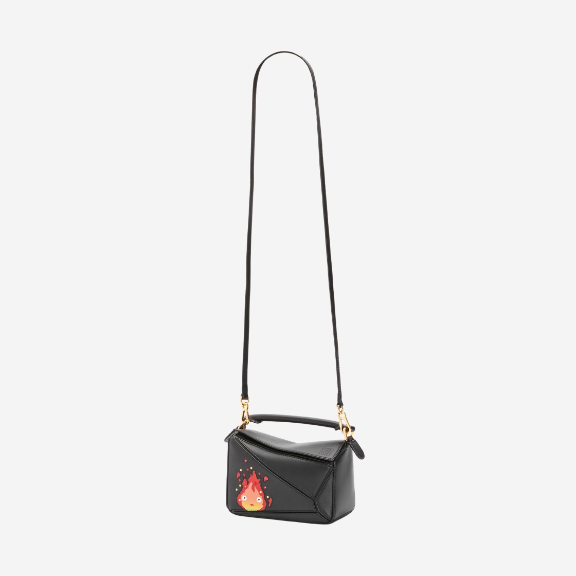 Loewe x Howl's Moving Castle Calcifer Mini Puzzle Bag in Satin Calfskin and Crystal Black 상세 이미지 5